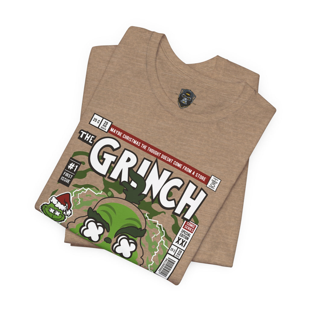 Grinch Comic Unisex Tee, Fun Holiday T-Shirt, Christmas Party Wear, Ugly Sweater Alternative