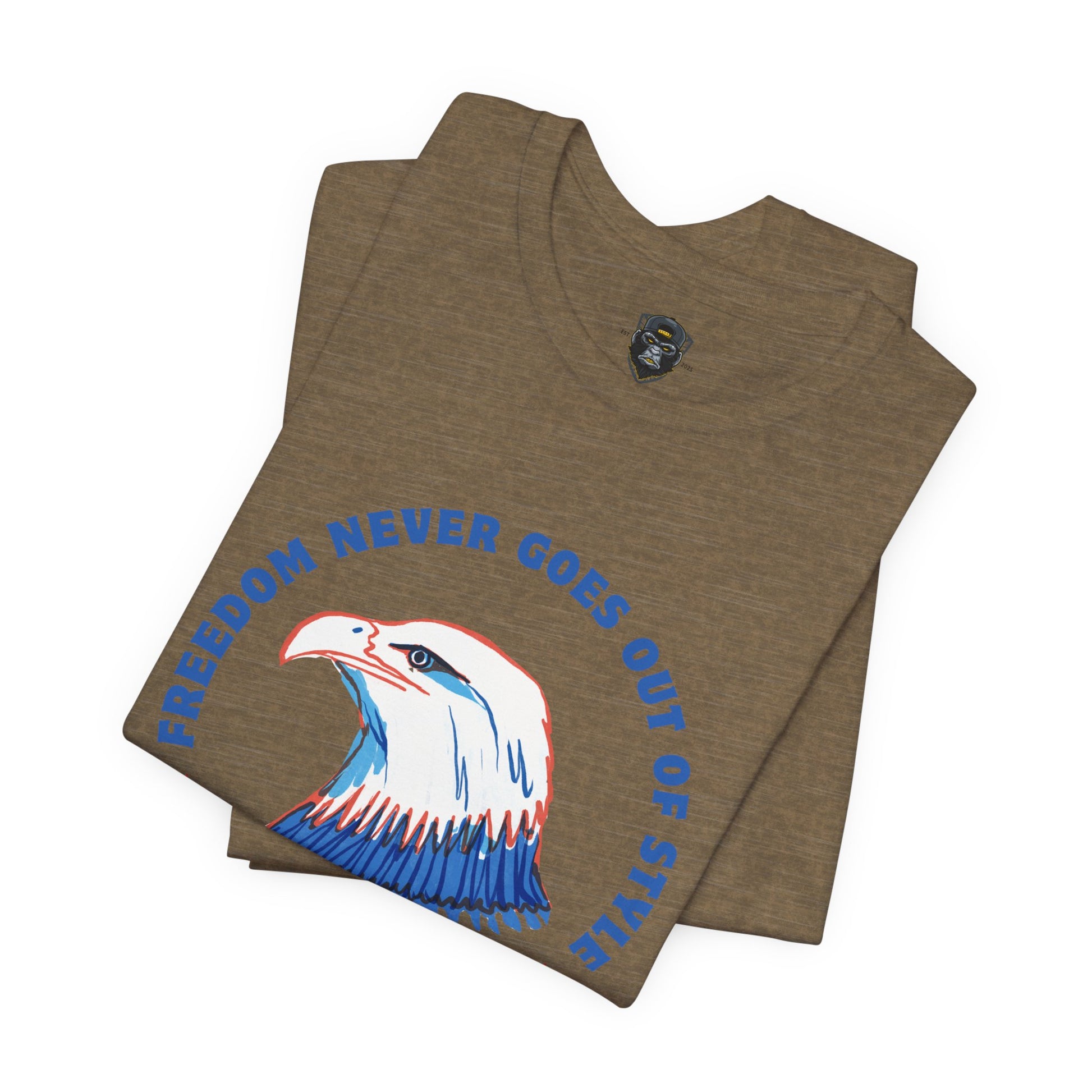 Patriotic Eagle Tee, Freedom Never Goes Out of Style Shirt, USA Pride Apparel, 4th of July Gift