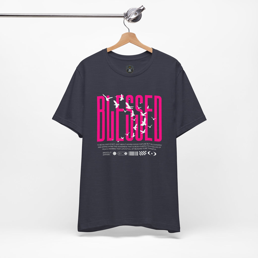 Blessed Short Sleeve Tee, Motivational T-Shirt, Casual Wear, Gift for Her