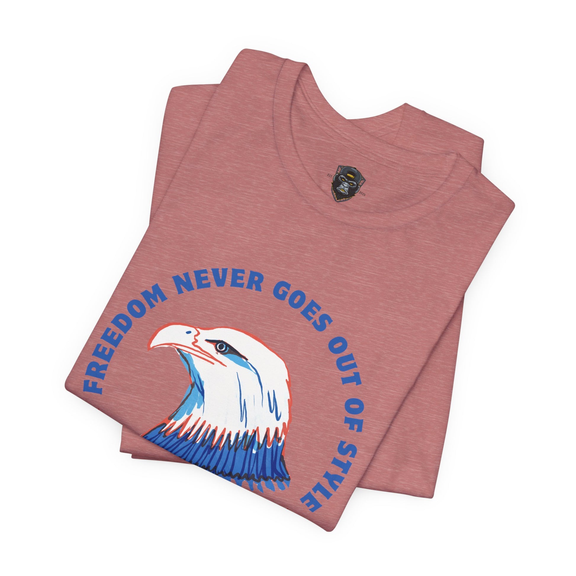Patriotic Eagle Tee, Freedom Never Goes Out of Style Shirt, USA Pride Apparel, 4th of July Gift