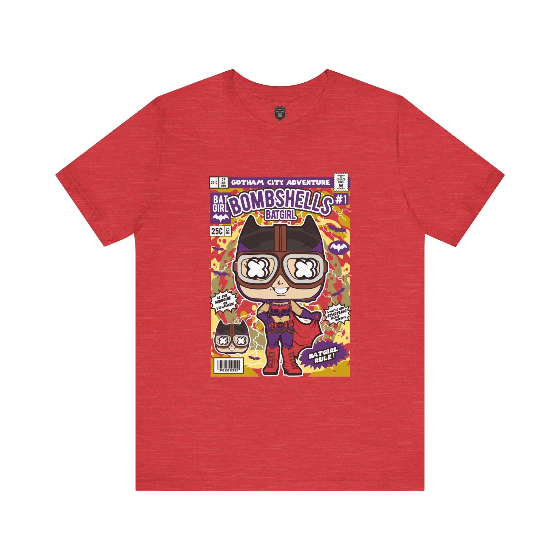 Comic-Inspired Batgirl Tee, Perfect for Superhero Fans, Gifts for Birthdays, Casual Wear