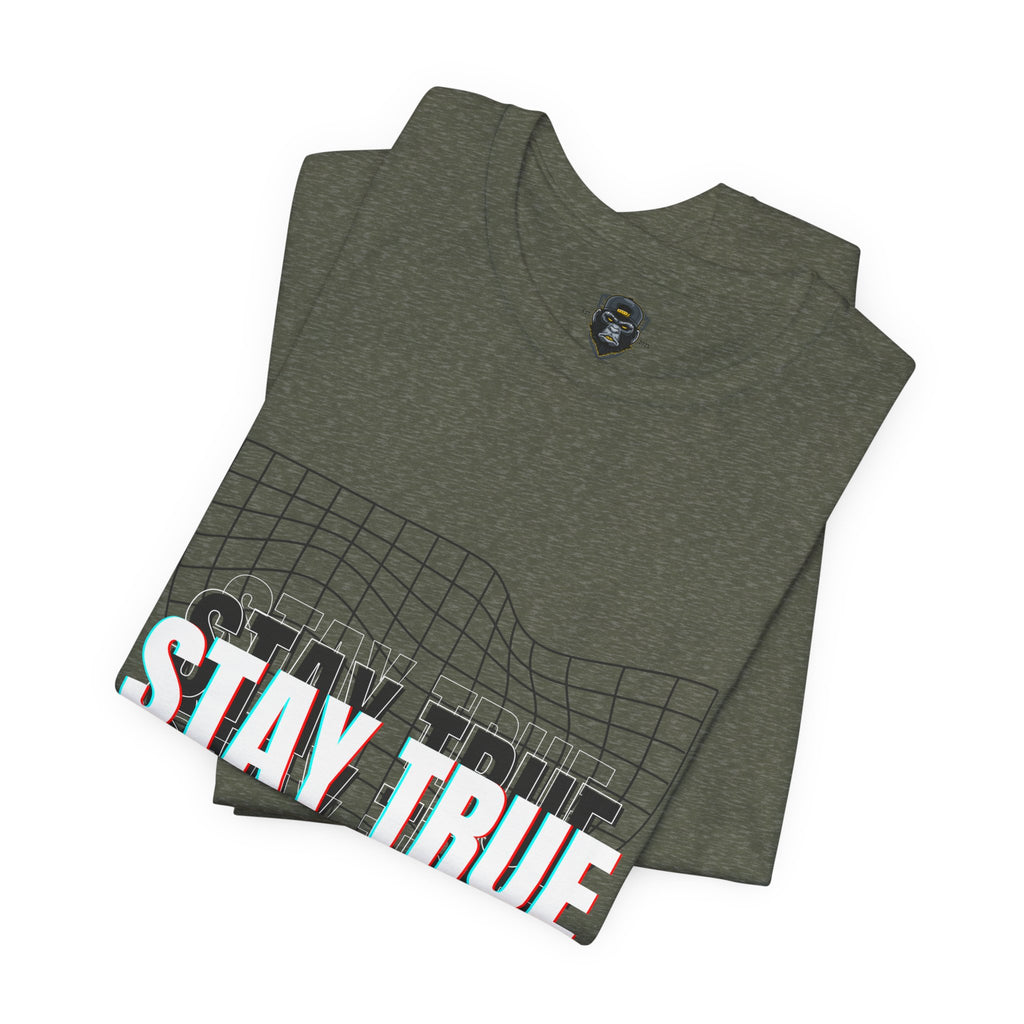 Stay True Jersey Tee, Motivational Graphic Shirt, Trendy Gift for Teens