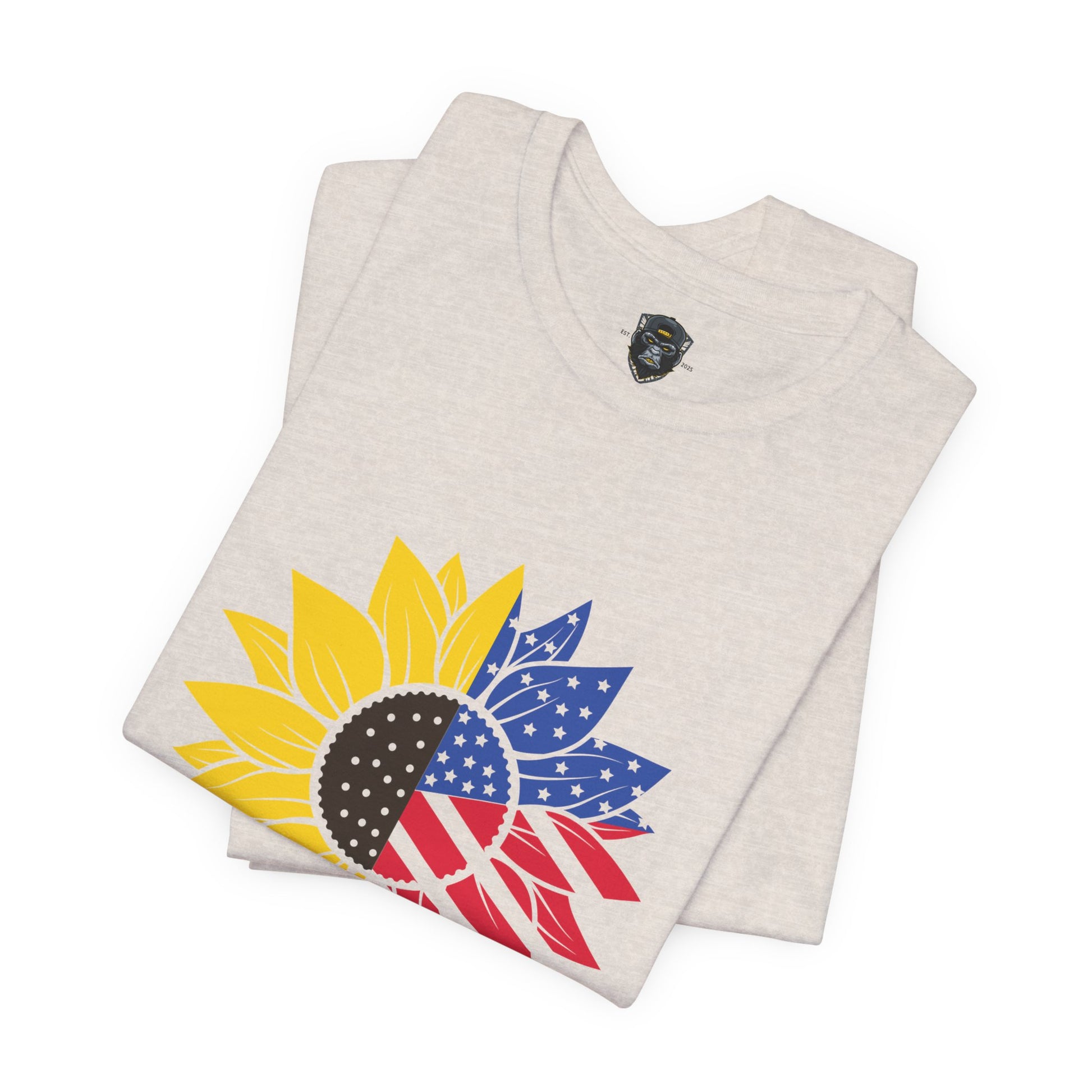 Patriotic Sunflower Tee, Celebrate Freedom T-Shirt, 4th of July Shirt, Unisex Independence Day Top
