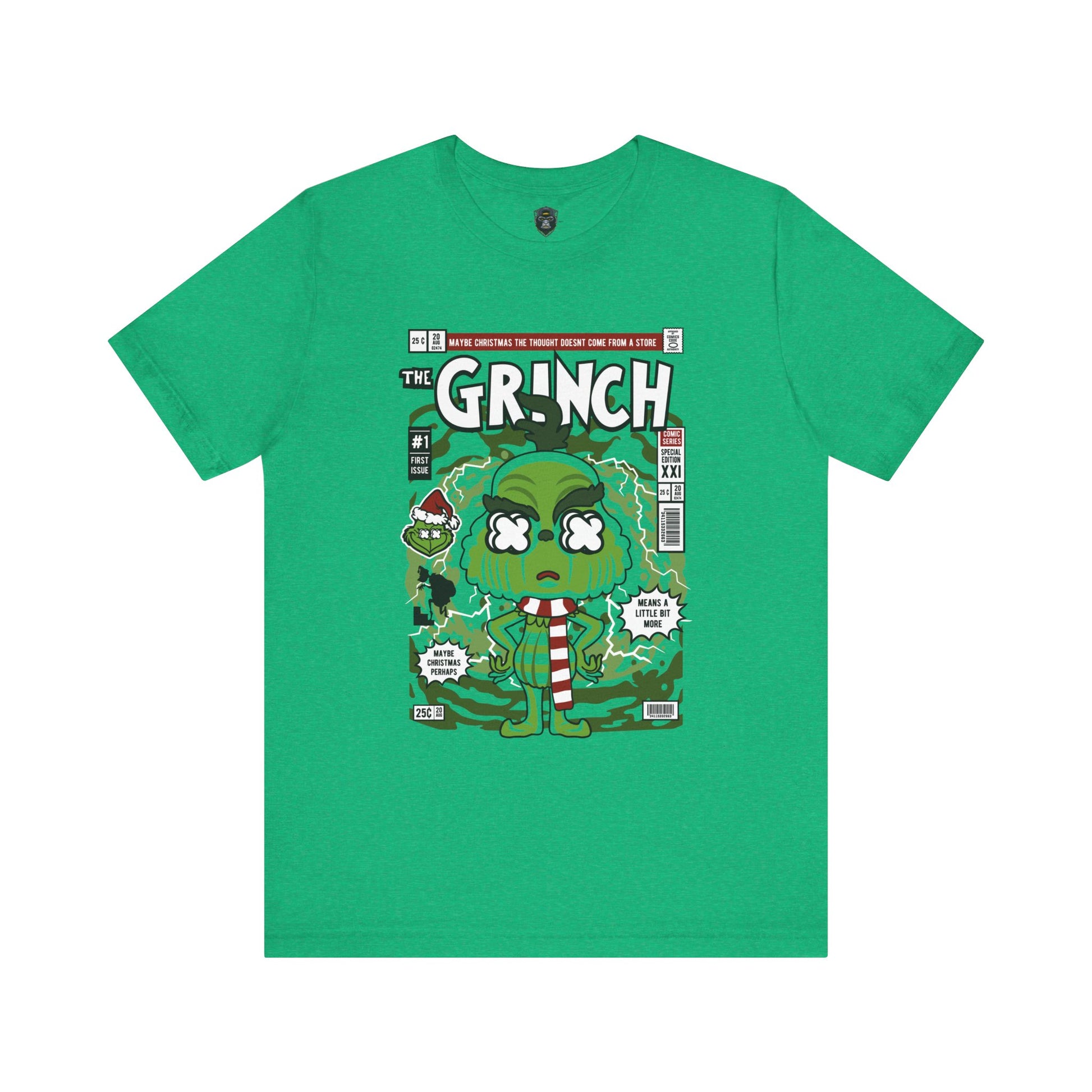 Grinch Comic Unisex Tee, Fun Holiday T-Shirt, Christmas Party Wear, Ugly Sweater Alternative