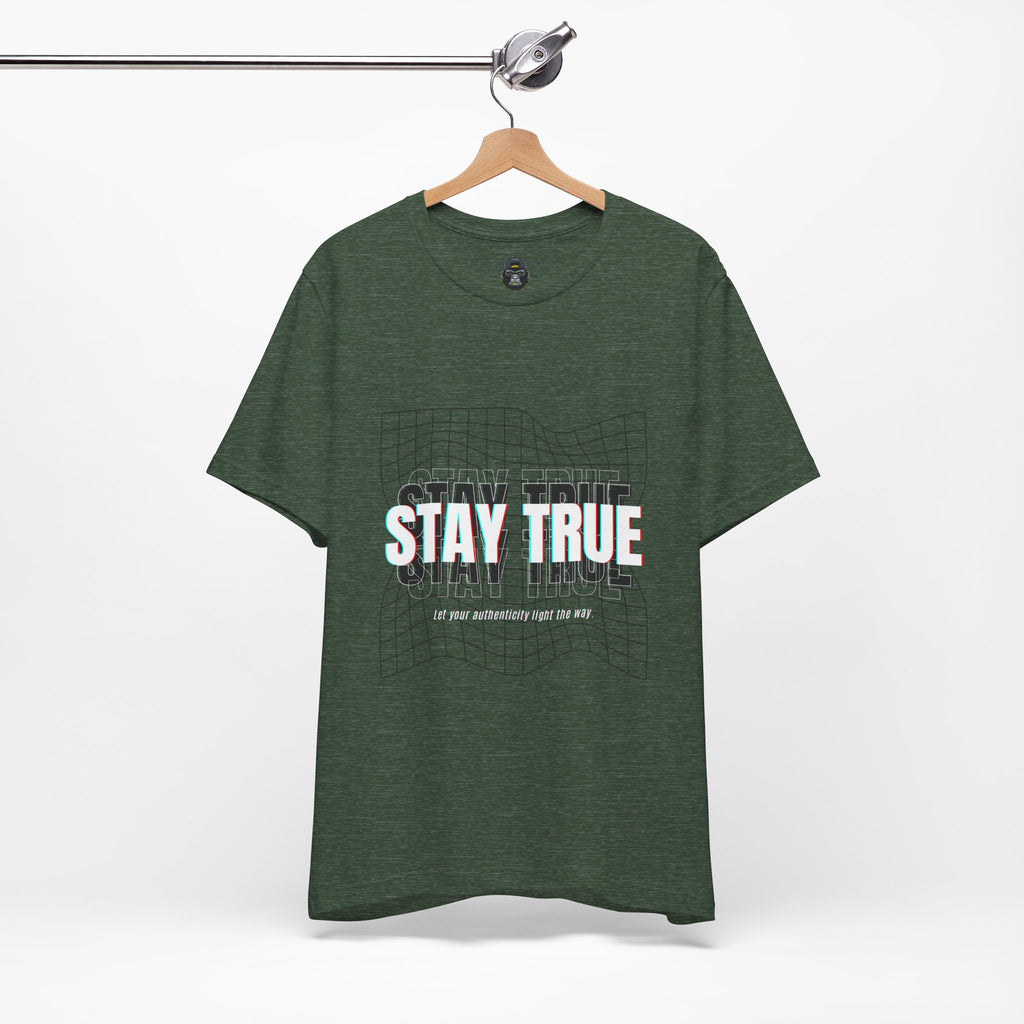 Stay True Jersey Tee, Motivational Graphic Shirt, Trendy Gift for Teens