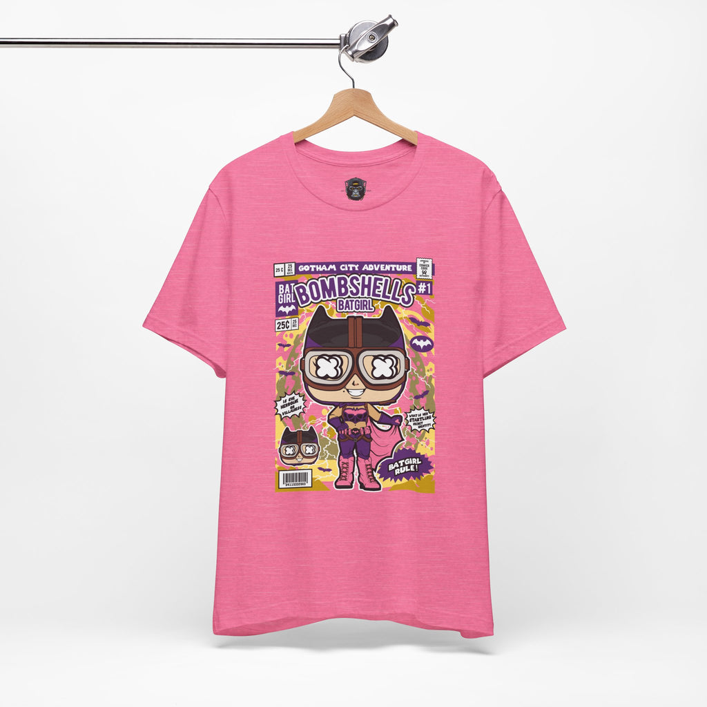 Comic-Inspired Batgirl Tee, Perfect for Superhero Fans, Gifts for Birthdays, Casual Wear
