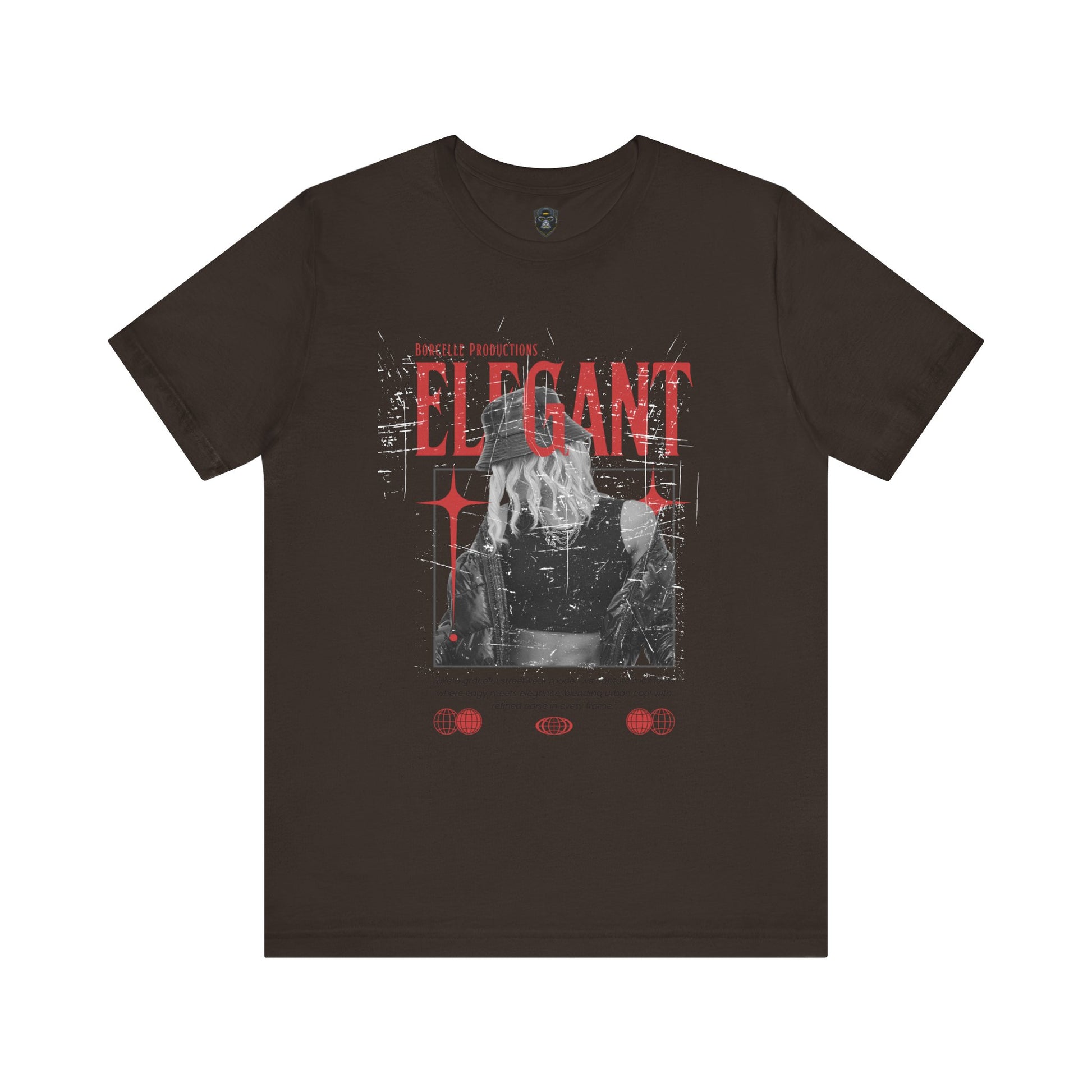 Elegant Jersey Tee, Graphic T-Shirt, Gift for Her, Trendy Apparel, Streetwear Style