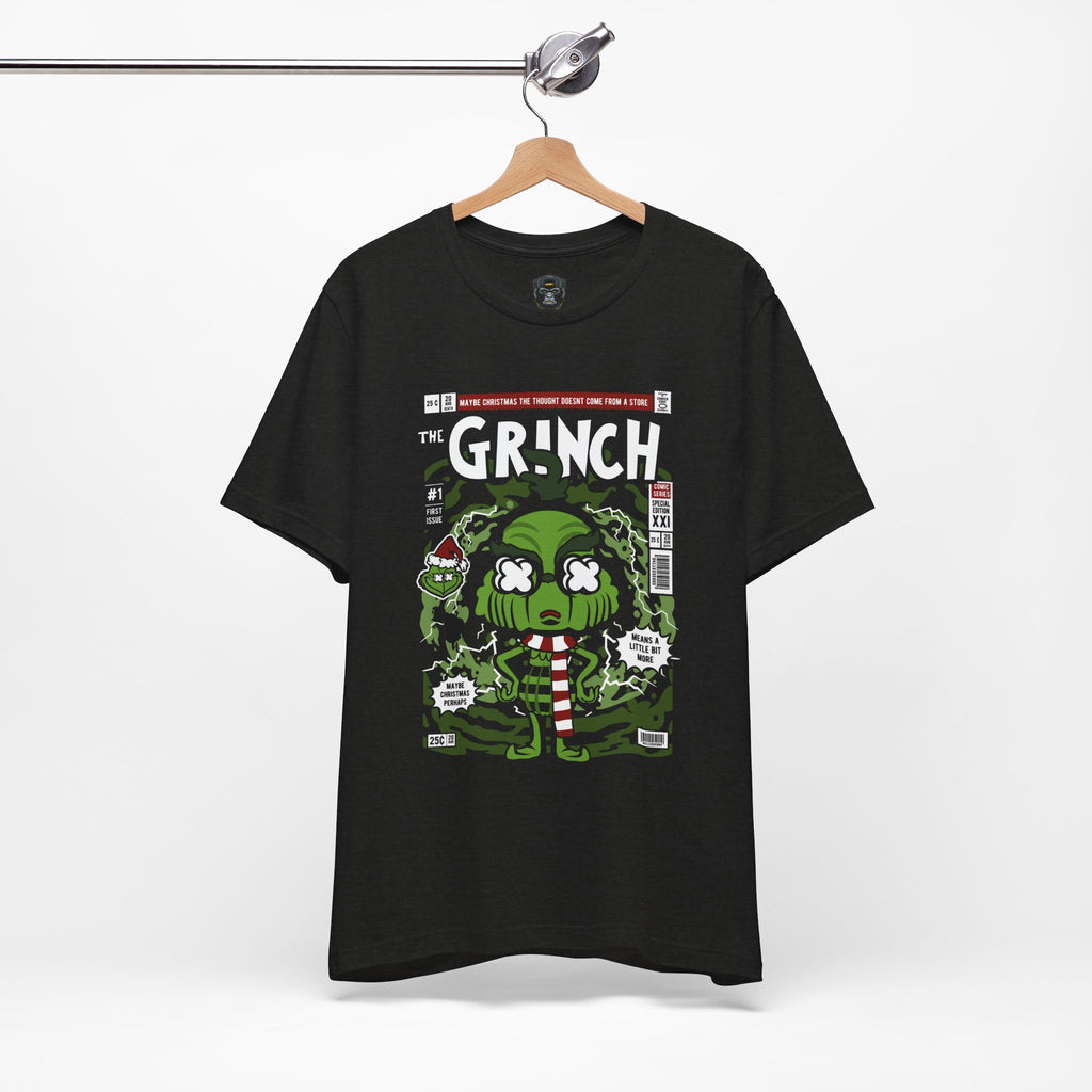 Grinch Comic Unisex Tee, Fun Holiday T-Shirt, Christmas Party Wear, Ugly Sweater Alternative