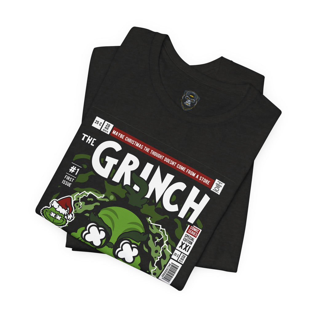 Grinch Comic Unisex Tee, Fun Holiday T-Shirt, Christmas Party Wear, Ugly Sweater Alternative