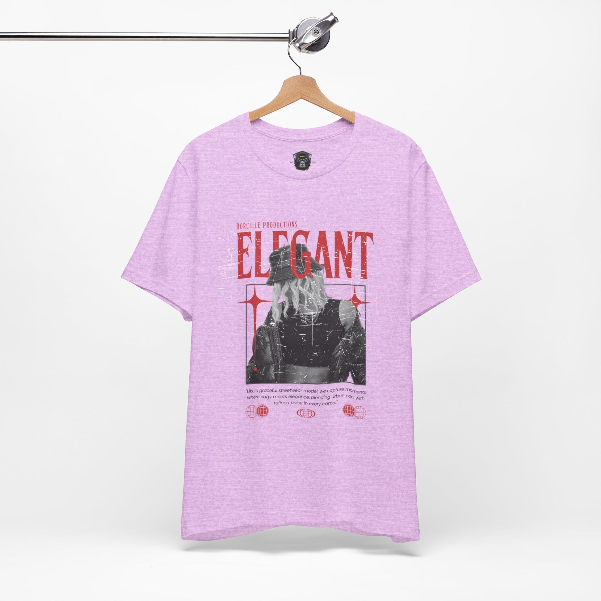Elegant Jersey Tee, Graphic T-Shirt, Gift for Her, Trendy Apparel, Streetwear Style