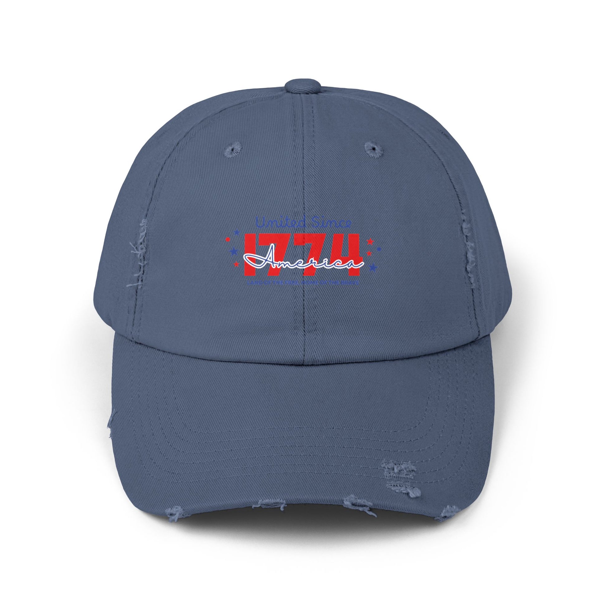 Unisex Distressed Cap - Vintage Style Adjustable Hat, Casual Fashion Accessory