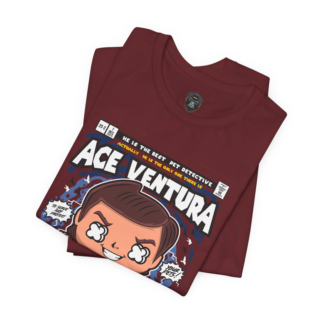 Ace Ventura Adventures Tee, Funny Graphic T-Shirt, Unisex Short Sleeve Tee, Pet Lover Gift