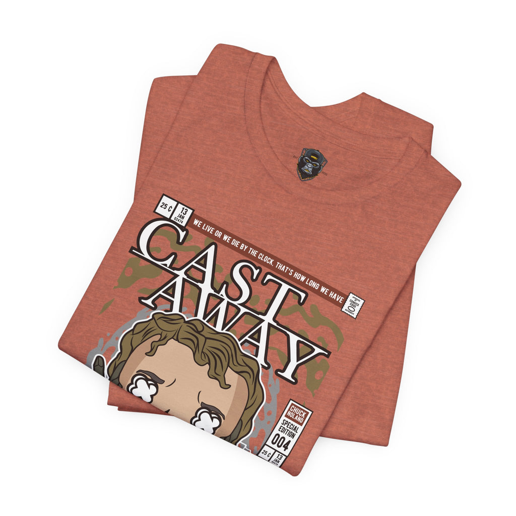 Cast Away Graphic Tee, Fun Movie T-Shirt, Casual Wear, Gift for Movie Lovers