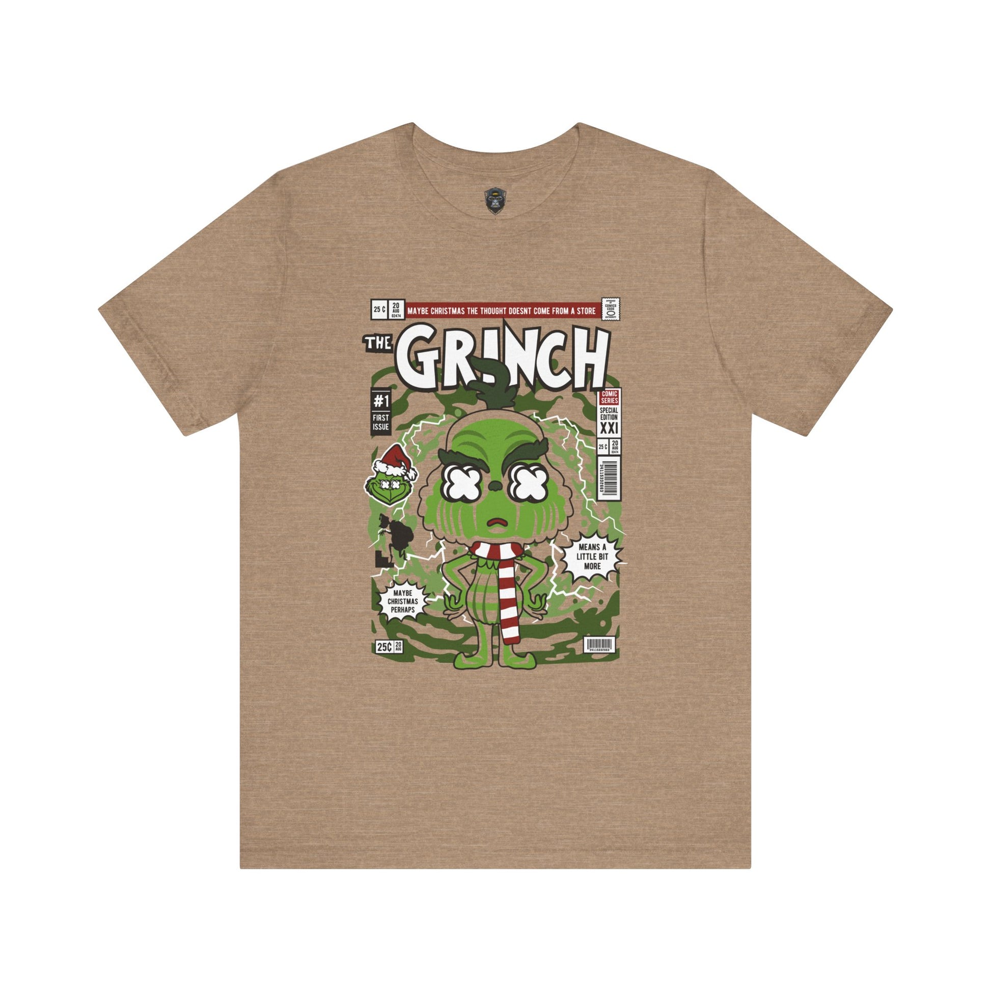 Grinch Comic Unisex Tee, Fun Holiday T-Shirt, Christmas Party Wear, Ugly Sweater Alternative