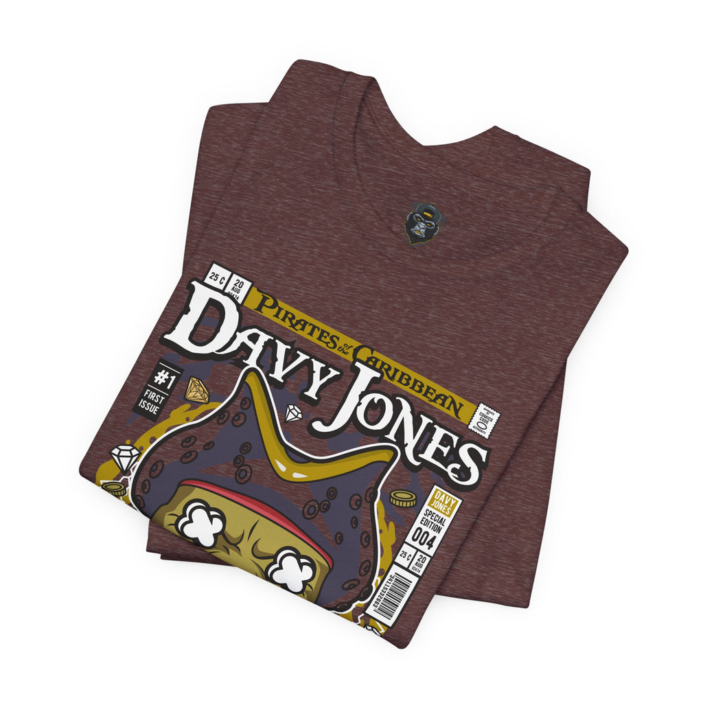 Davy Jones Graphic Tee | Unisex Jersey Short Sleeve Shirt, Pirate Themed Apparel
