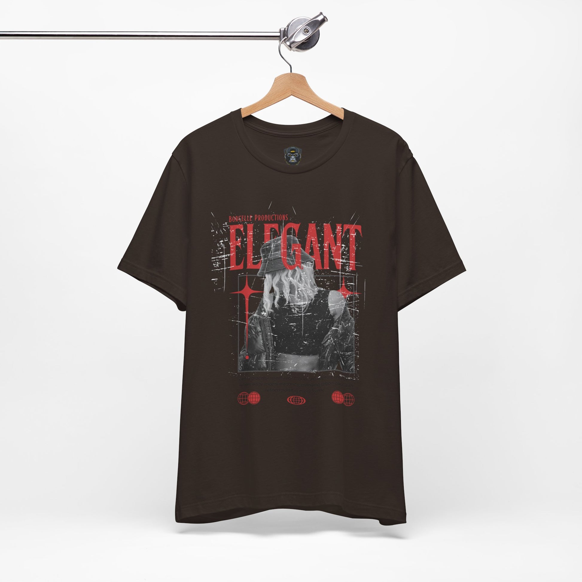 Elegant Jersey Tee, Graphic T-Shirt, Gift for Her, Trendy Apparel, Streetwear Style