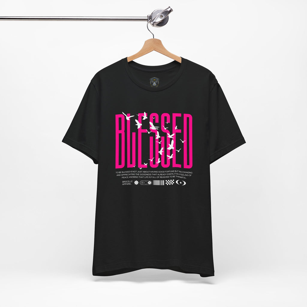 Blessed Short Sleeve Tee, Motivational T-Shirt, Casual Wear, Gift for Her