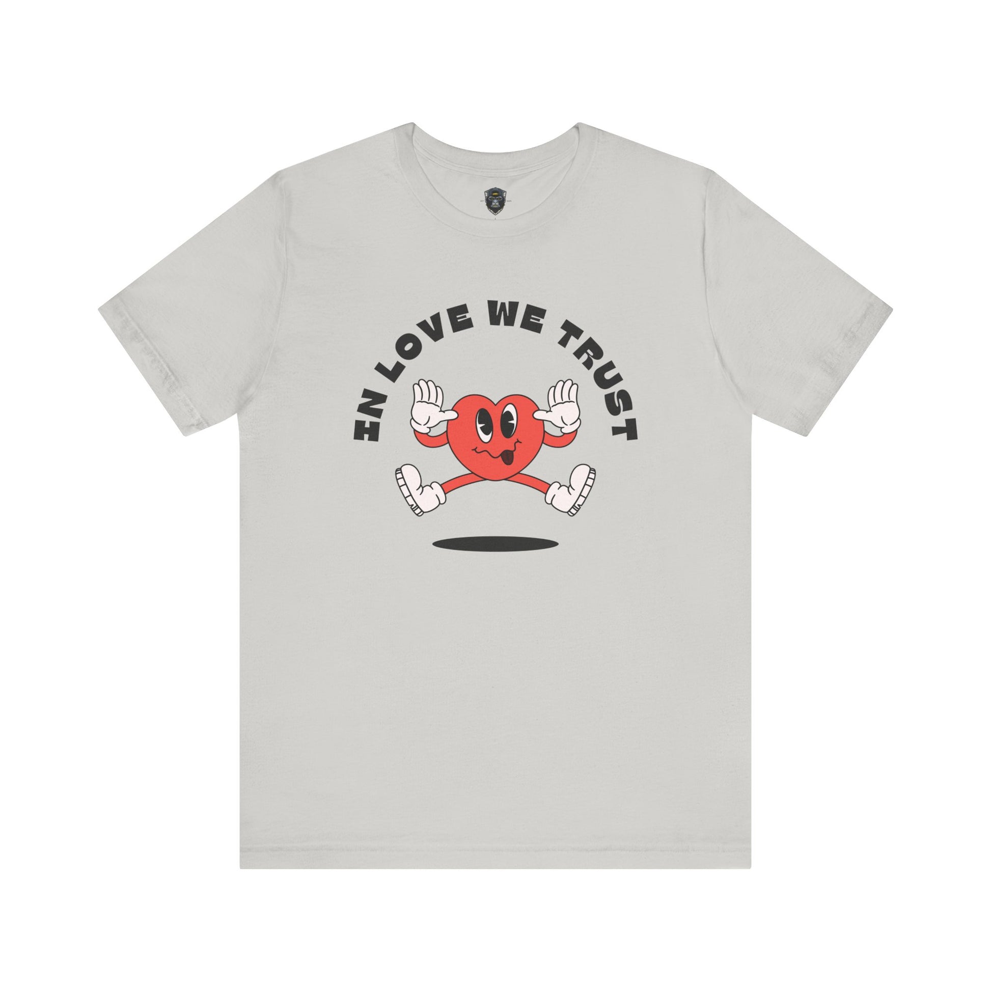 Fun Heart Graphic Tee - In Love We Trust T-Shirt, Valentine's Day Gift