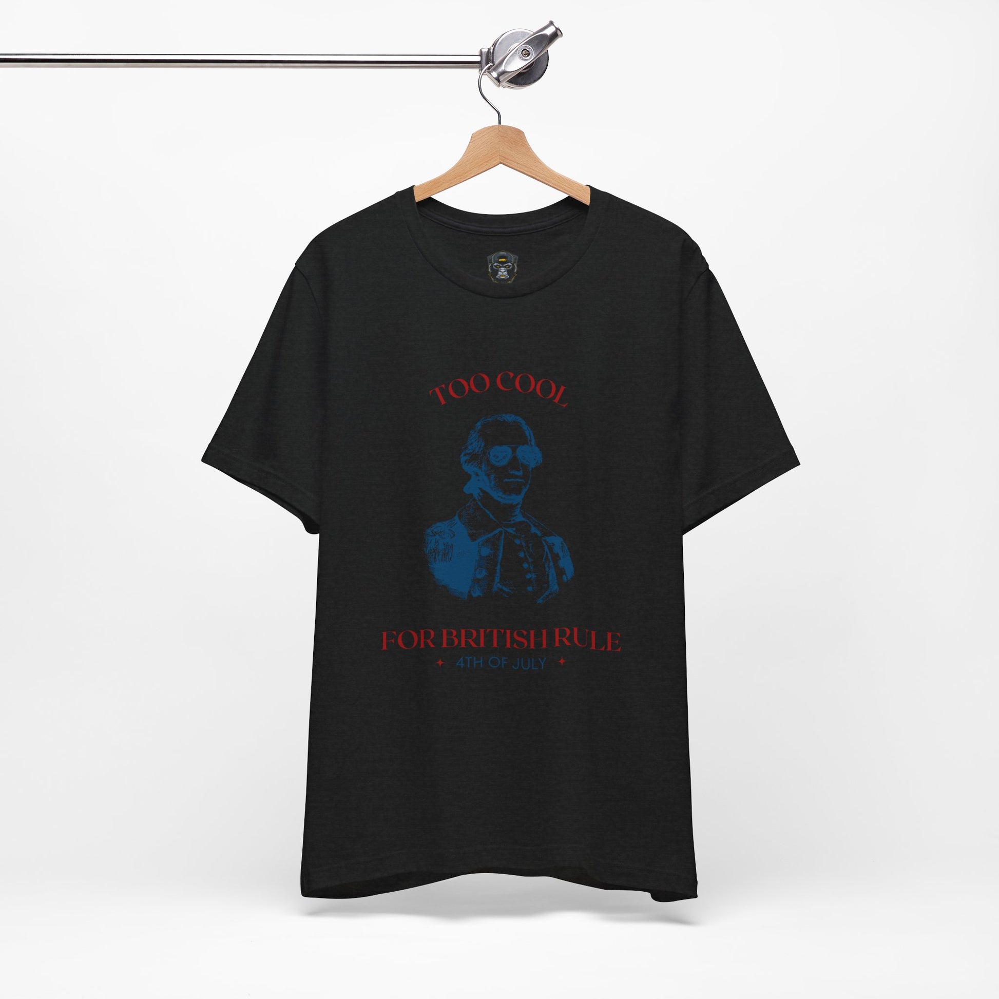 4th of July Vintage Graphic Tee - Too Cool for British Rule, Patriotic T-Shirt