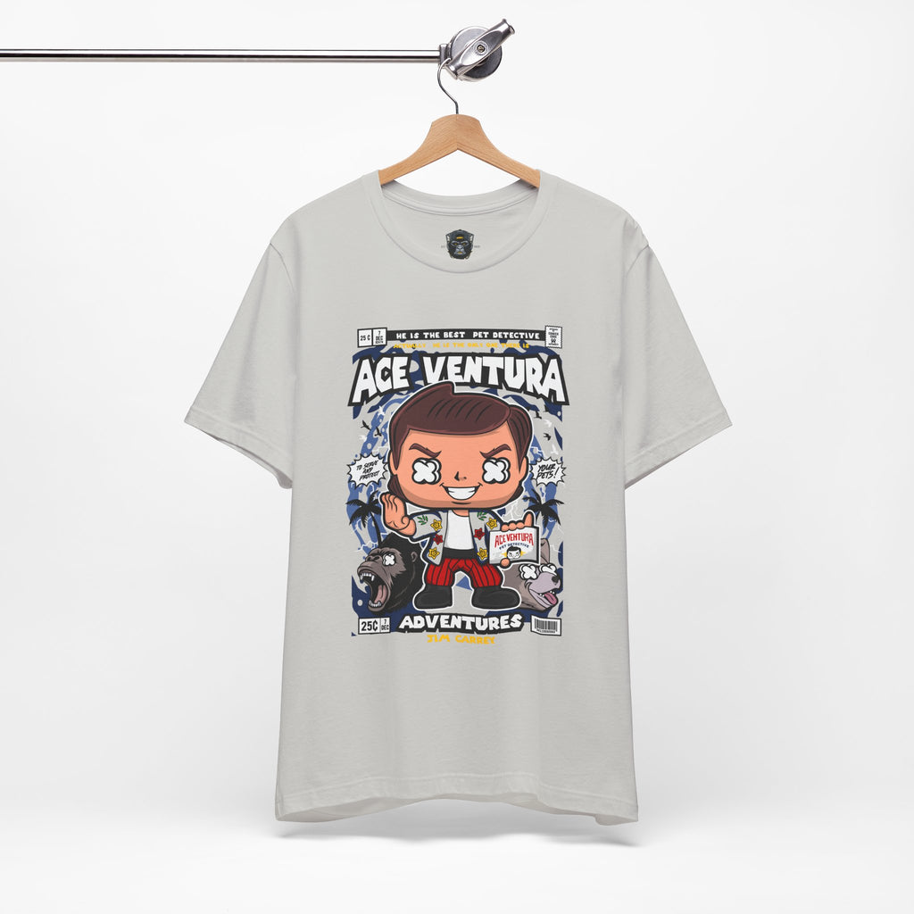 Ace Ventura Adventures Tee, Funny Graphic T-Shirt, Unisex Short Sleeve Tee, Pet Lover Gift