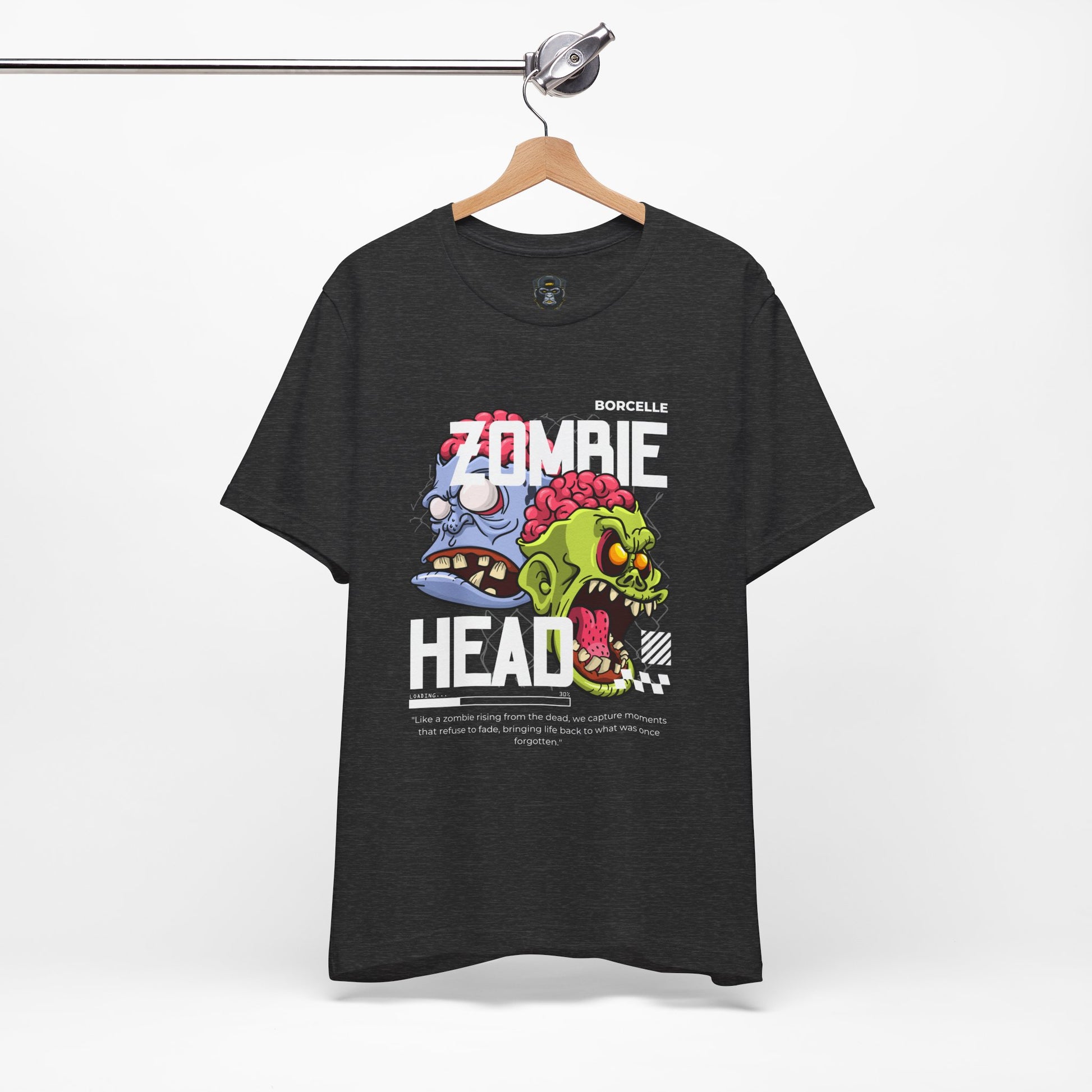 Zombie Head Graphic Tee, T-Shirt for Horror Fans, Fun Gift for Halloween