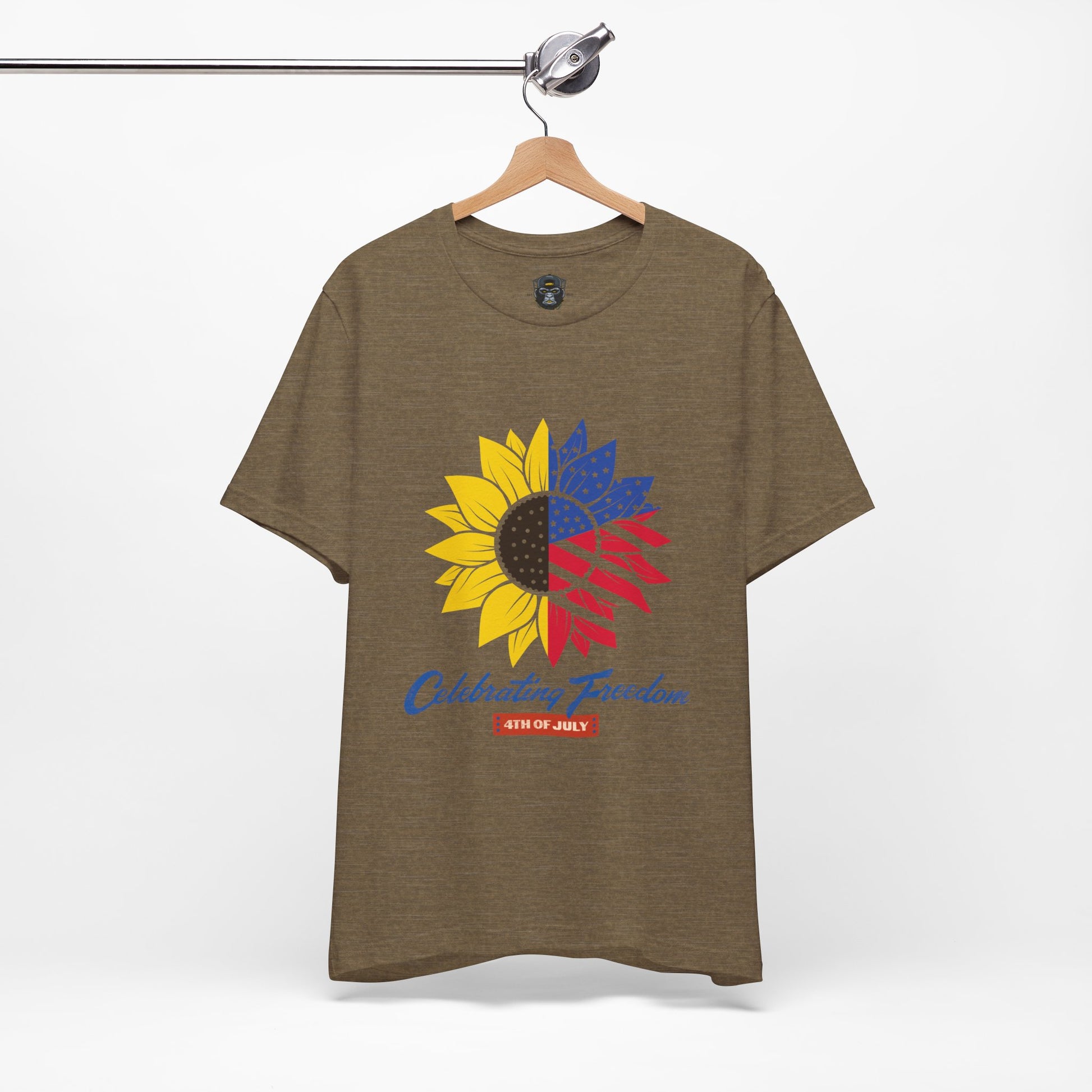 Patriotic Sunflower Tee, Celebrate Freedom T-Shirt, 4th of July Shirt, Unisex Independence Day Top