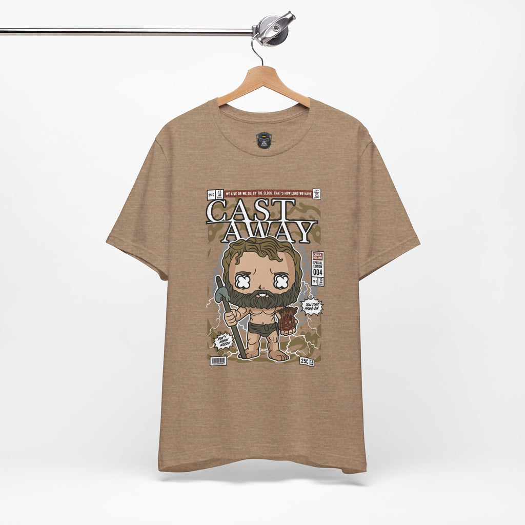Cast Away Graphic Tee, Fun Movie T-Shirt, Casual Wear, Gift for Movie Lovers