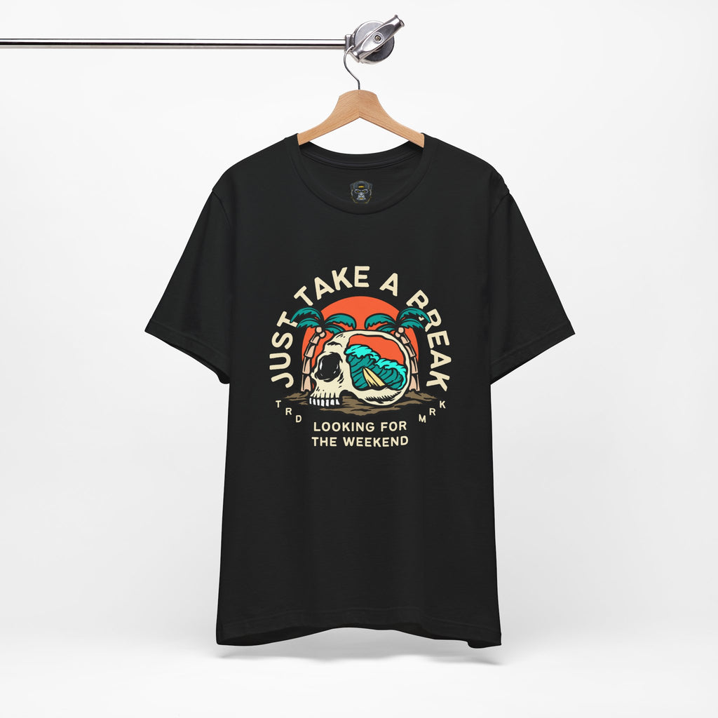 Beach Vibe Tee: 'Just Take a Peak' Graphic T-Shirt, Casual Wear, Summer Style