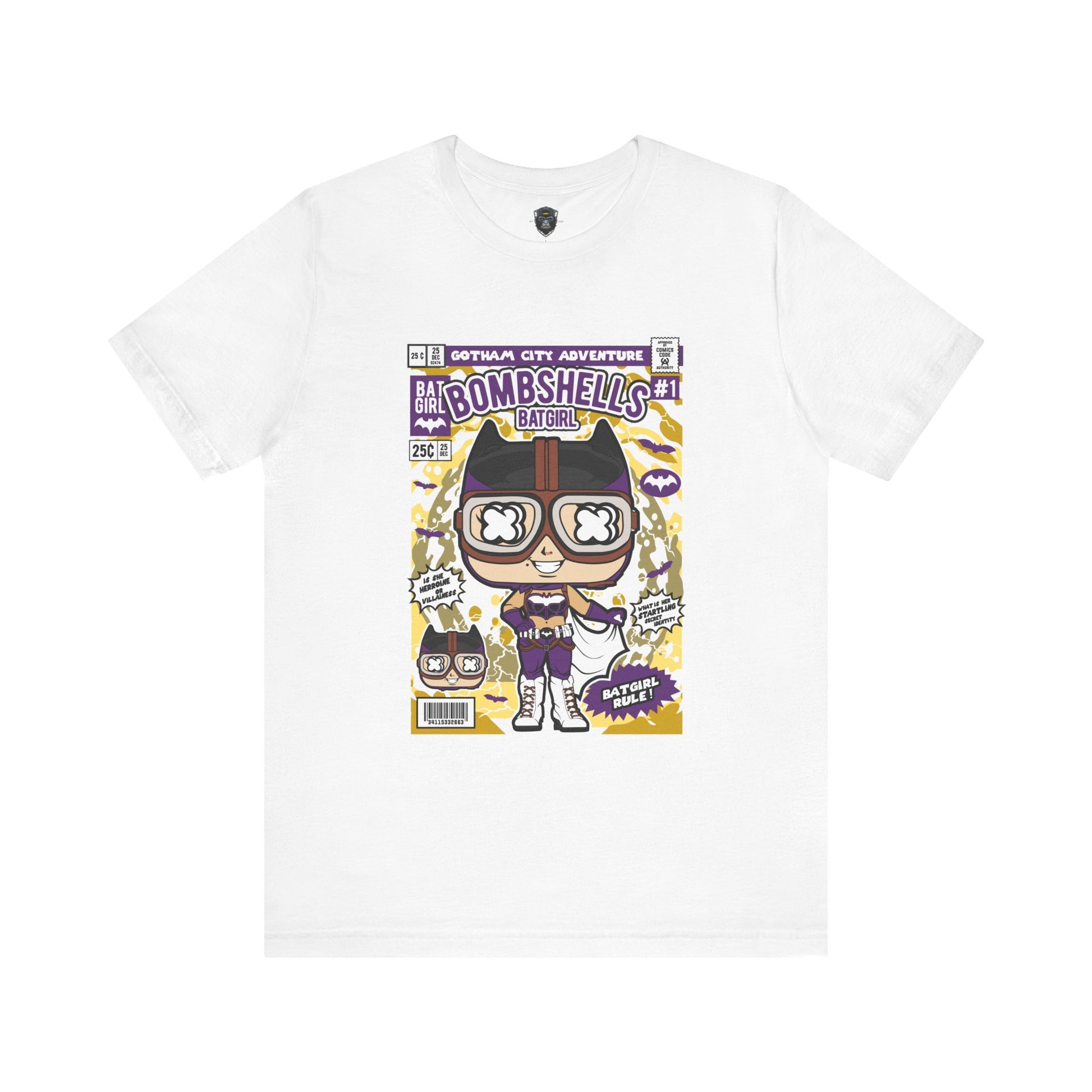 Comic-Inspired Batgirl Tee, Perfect for Superhero Fans, Gifts for Birthdays, Casual Wear