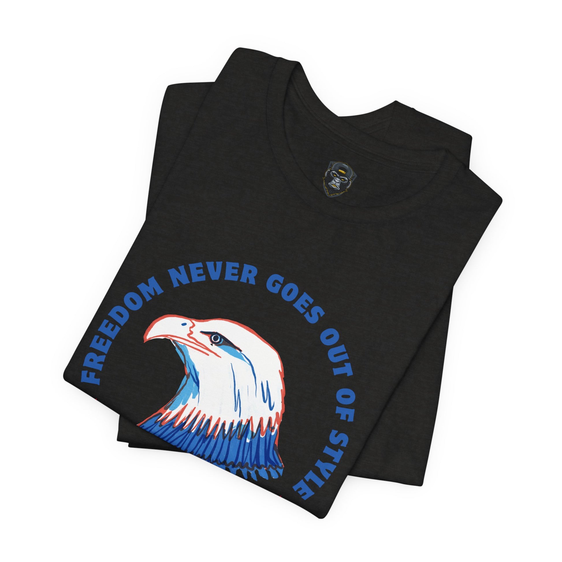 Patriotic Eagle Tee, Freedom Never Goes Out of Style Shirt, USA Pride Apparel, 4th of July Gift