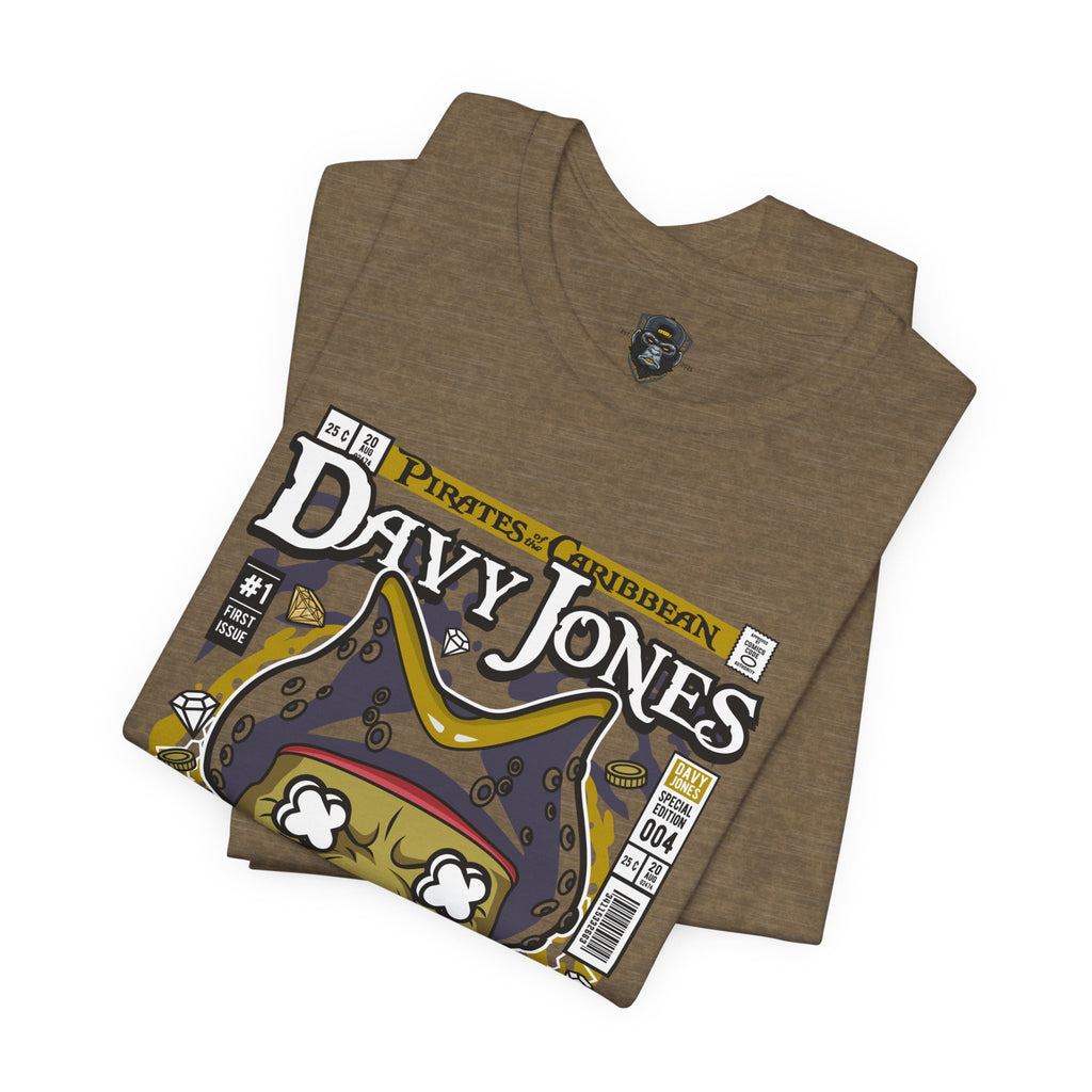 Davy Jones Graphic Tee | Unisex Jersey Short Sleeve Shirt, Pirate Themed Apparel