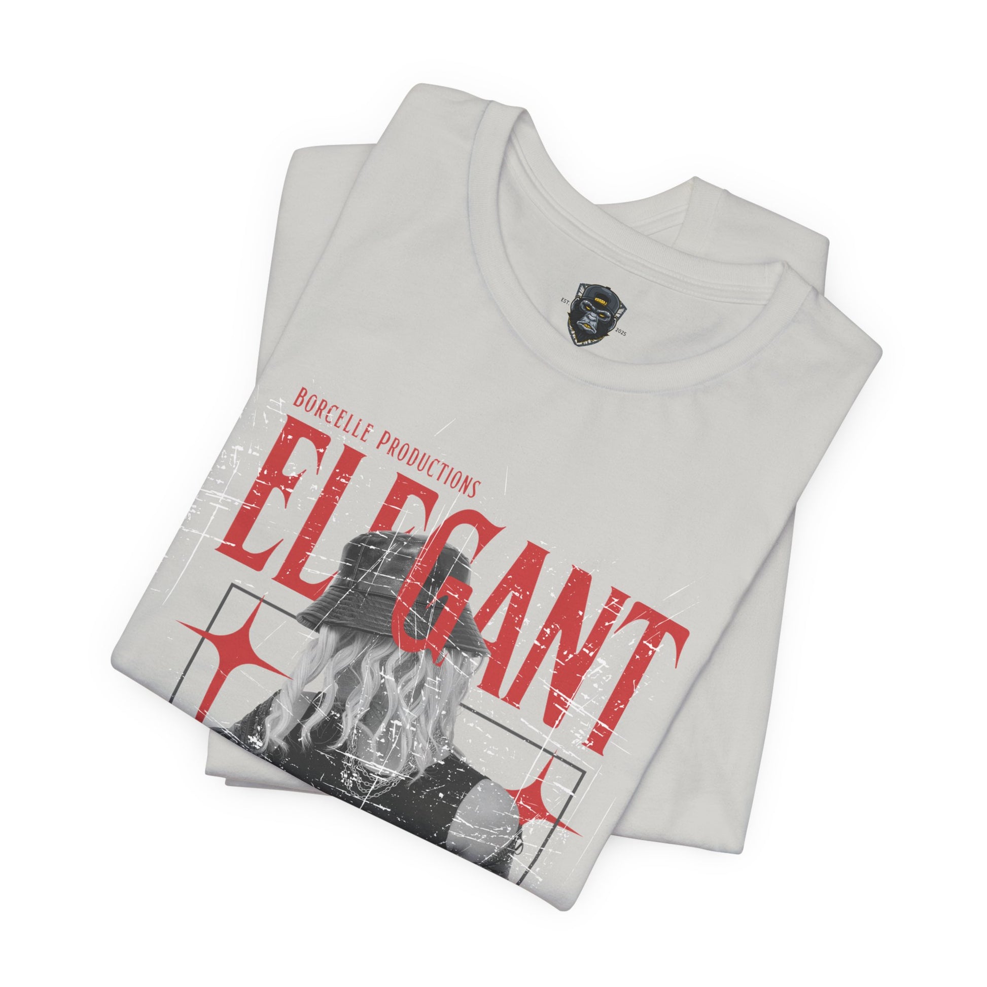 Elegant Jersey Tee, Graphic T-Shirt, Gift for Her, Trendy Apparel, Streetwear Style