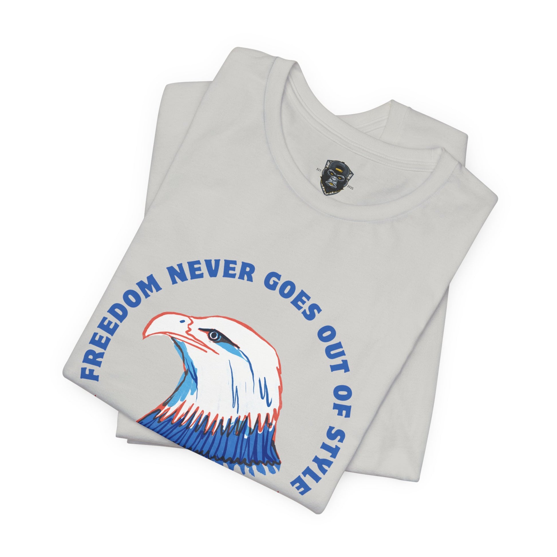 Patriotic Eagle Tee, Freedom Never Goes Out of Style Shirt, USA Pride Apparel, 4th of July Gift