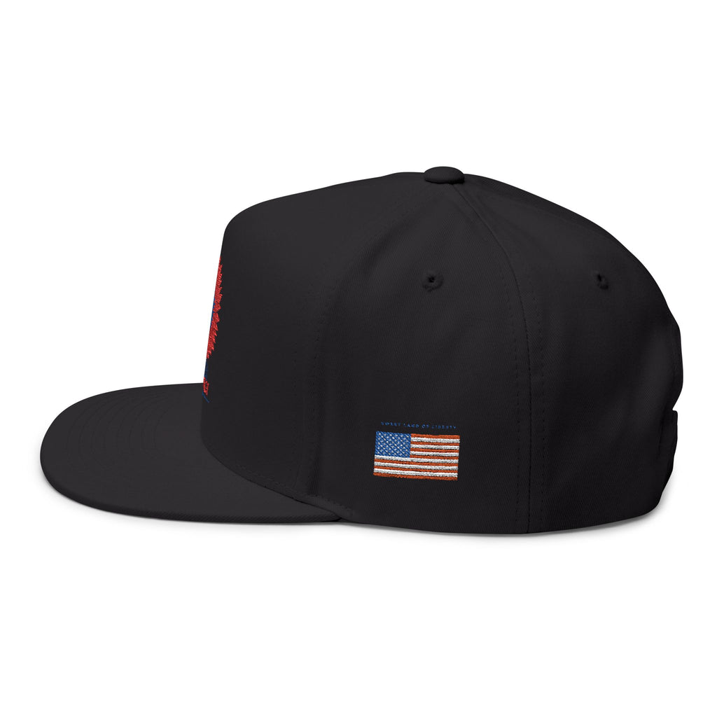 Patriotic Embroidered Flat Bill Cap | 4th of July | USA Flag Hat | Summer Outdoor Cap | Unisex Style | Trendy Headwear