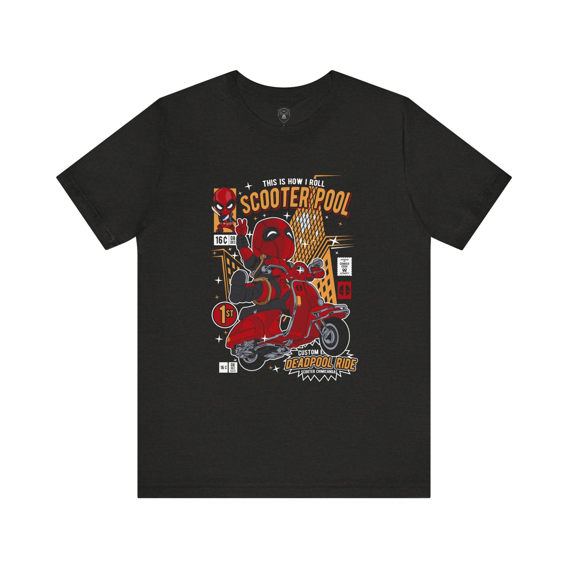 Retro Scooter Pool Tee, Unisex Jersey T-Shirt, Vintage Motorcycle Shirt, Gift for Him/Her