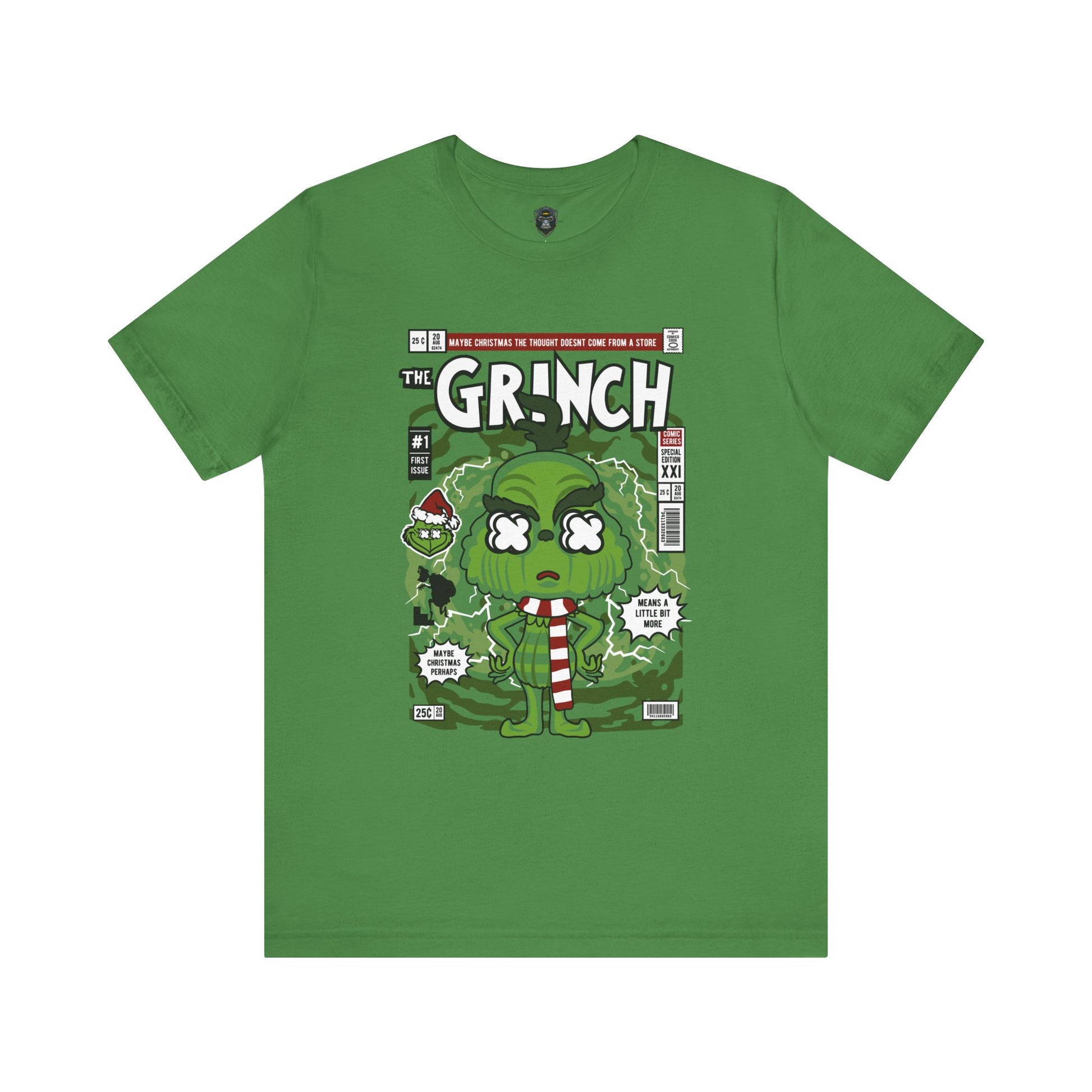 Grinch Comic Unisex Tee, Fun Holiday T-Shirt, Christmas Party Wear, Ugly Sweater Alternative