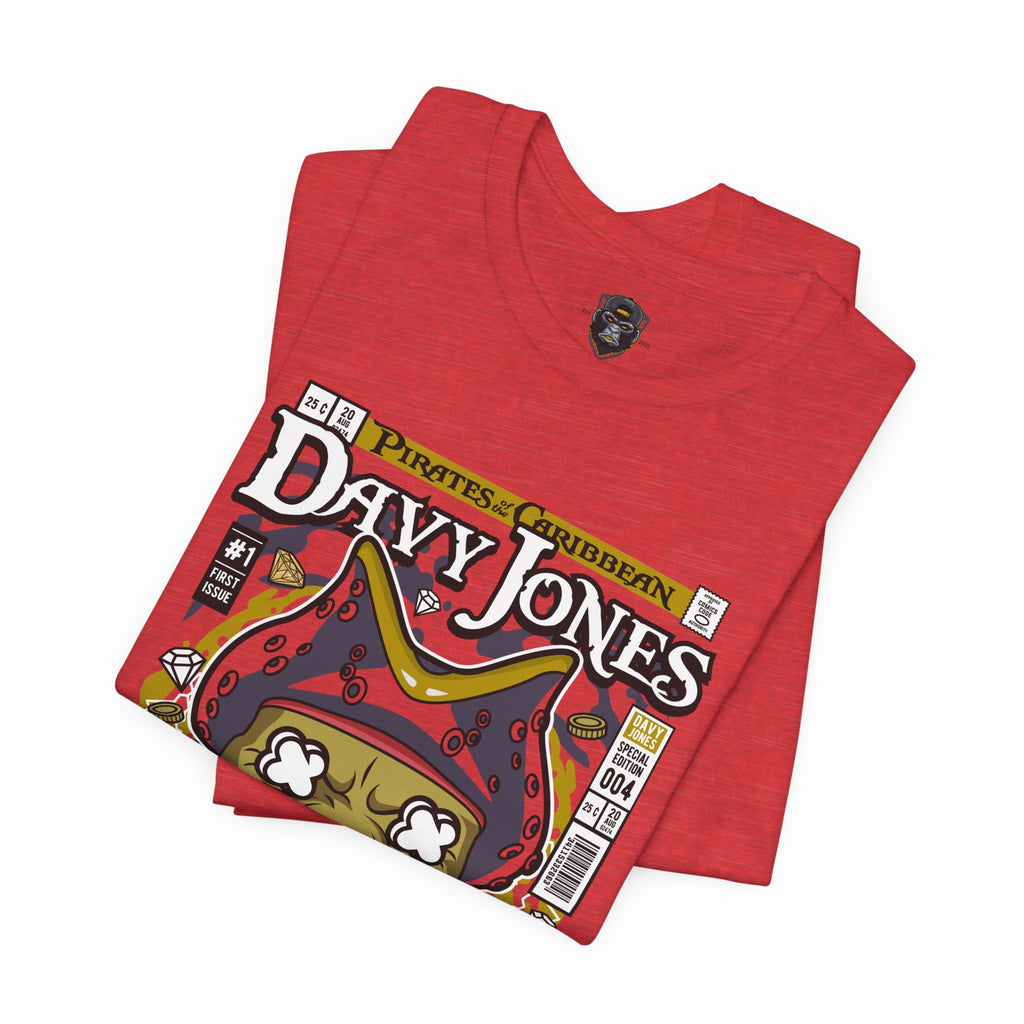Davy Jones Graphic Tee | Unisex Jersey Short Sleeve Shirt, Pirate Themed Apparel