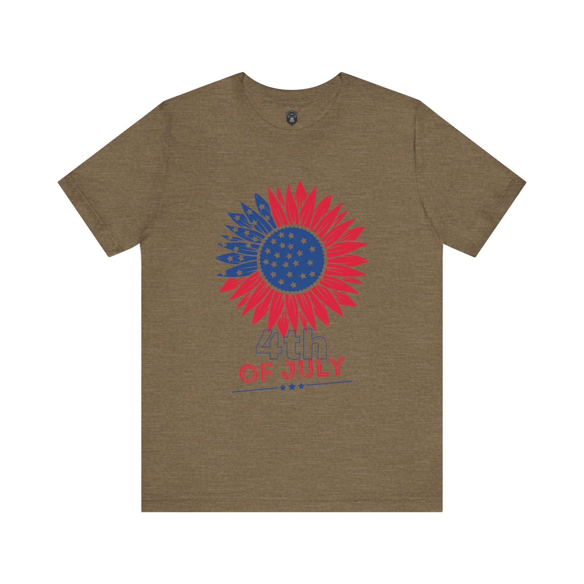 Patriotic Floral Tee, 4th of July T-Shirt, Unisex Graphic Shirt, Summer Festival Wear