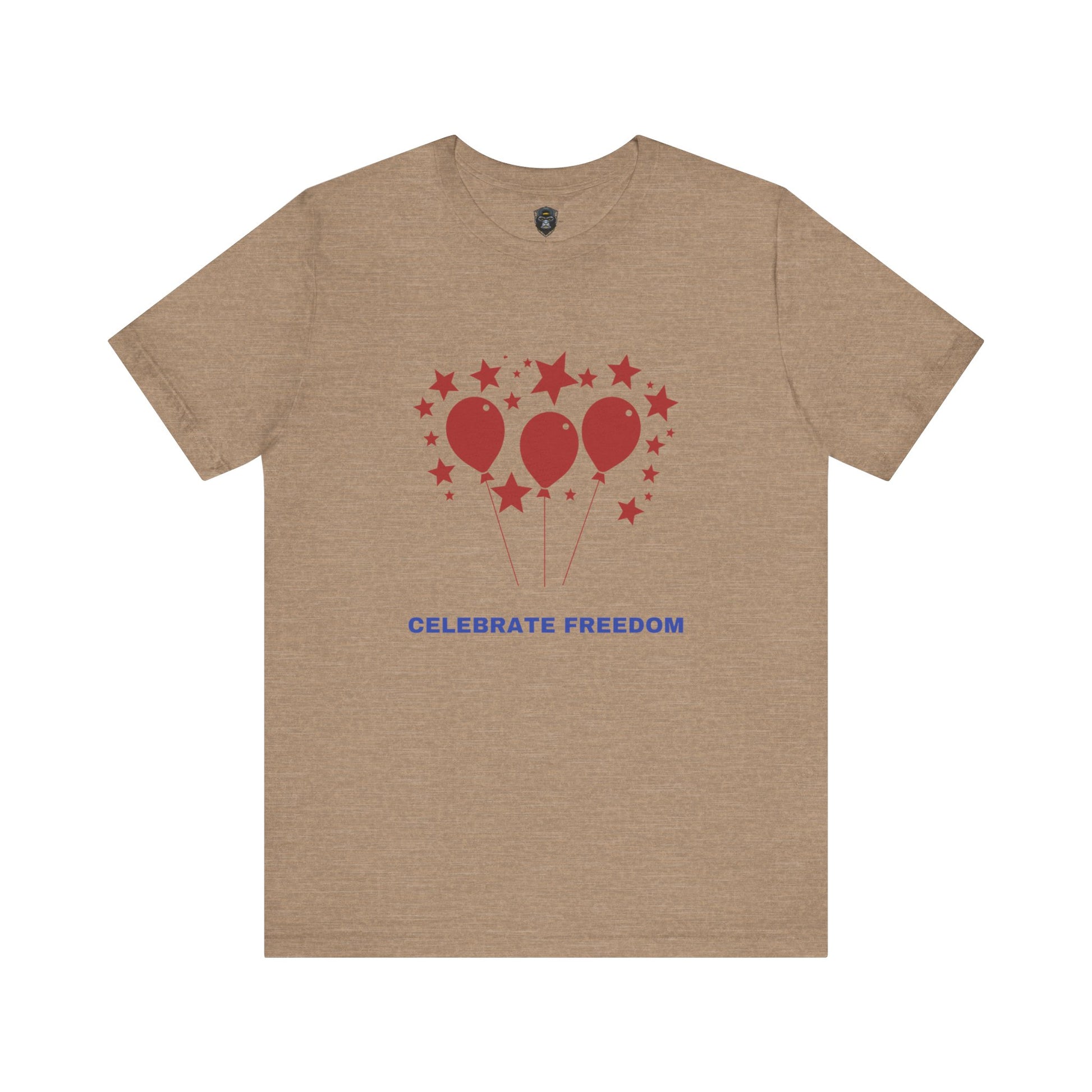 Celebrate Freedom Balloon Tee, Unisex Jersey Tee, July 4th Shirt, Party Wear