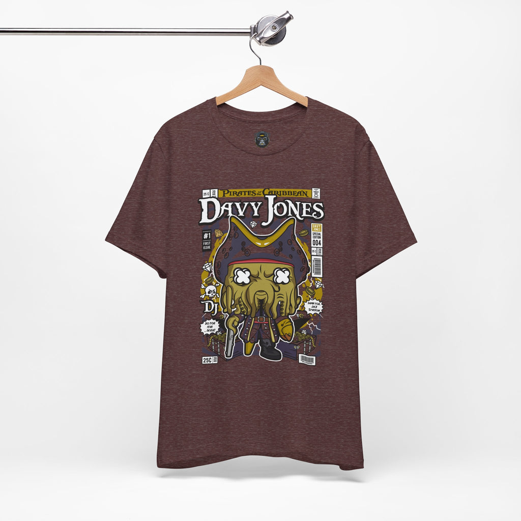 Davy Jones Graphic Tee | Unisex Jersey Short Sleeve Shirt, Pirate Themed Apparel