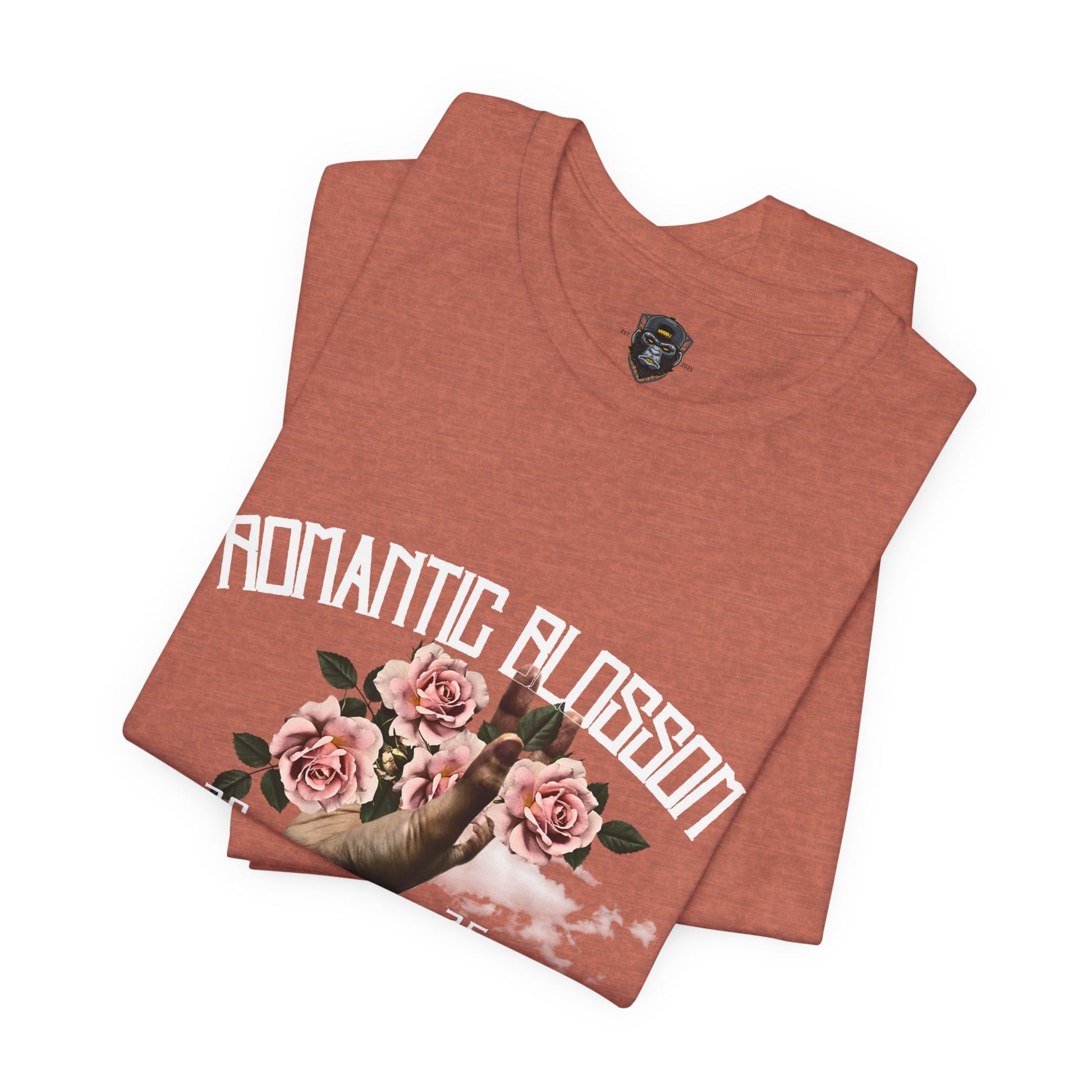 Romantic Blossom Jersey Tee, Trendy Graphic Tee, Floral T-Shirt