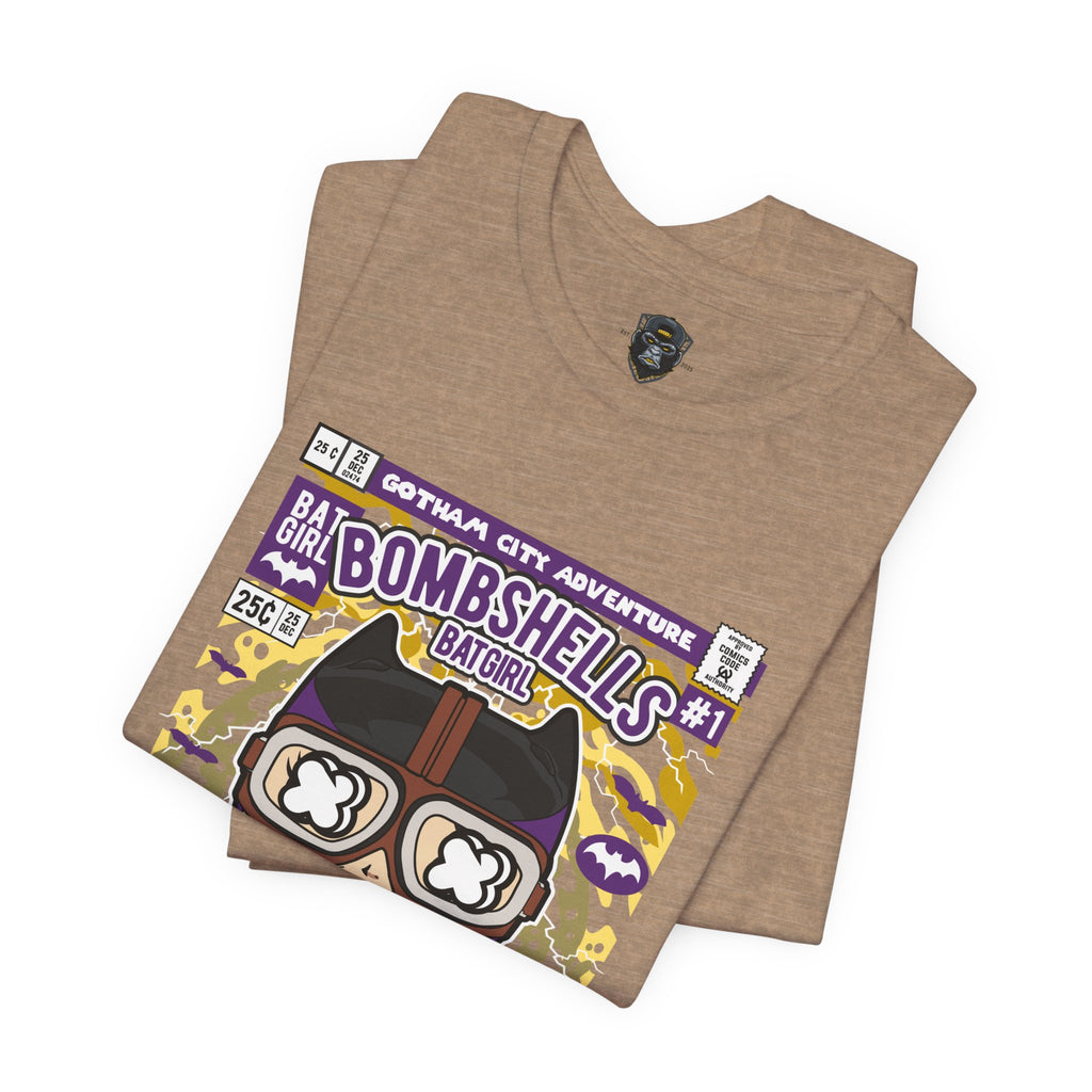 Comic-Inspired Batgirl Tee, Perfect for Superhero Fans, Gifts for Birthdays, Casual Wear