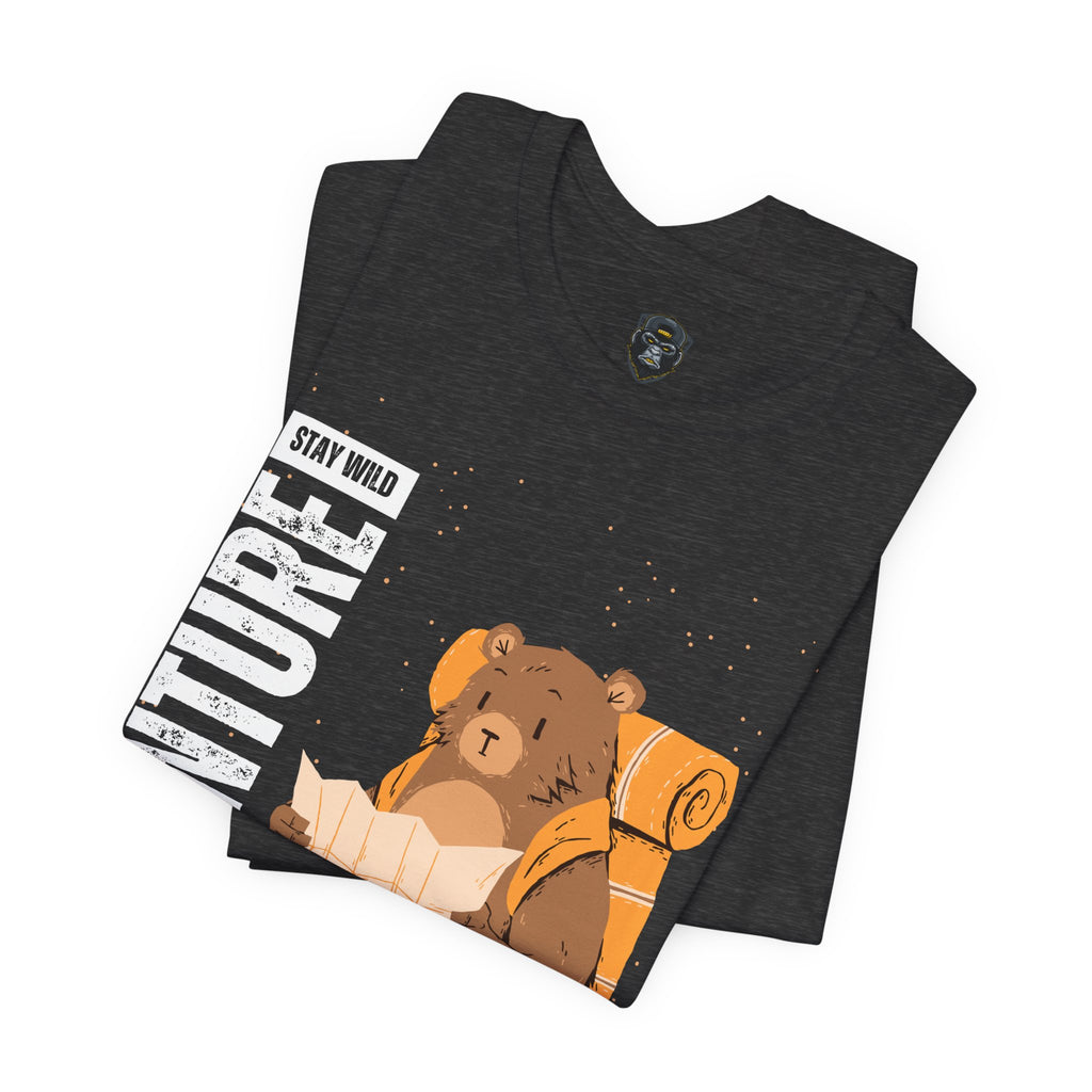 Adventure Bear Short Sleeve Tee | Stay Wild Shirt, Nature Lover Apparel, Hiking T-Shirt