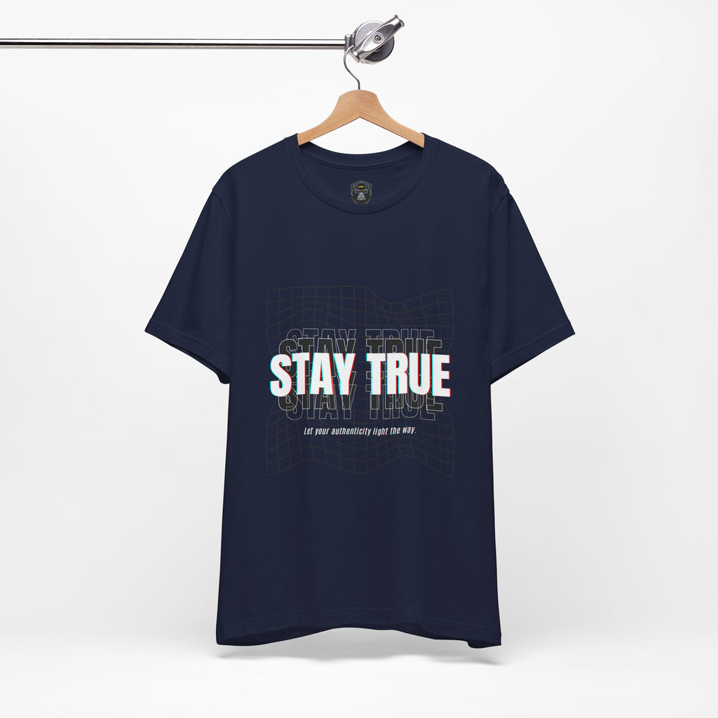 Stay True Jersey Tee, Motivational Graphic Shirt, Trendy Gift for Teens