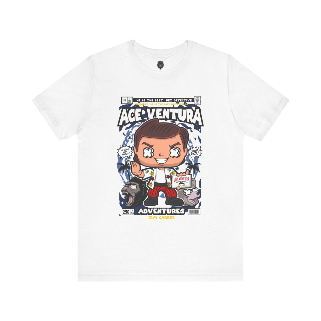 Ace Ventura Adventures Tee, Funny Graphic T-Shirt, Unisex Short Sleeve Tee, Pet Lover Gift