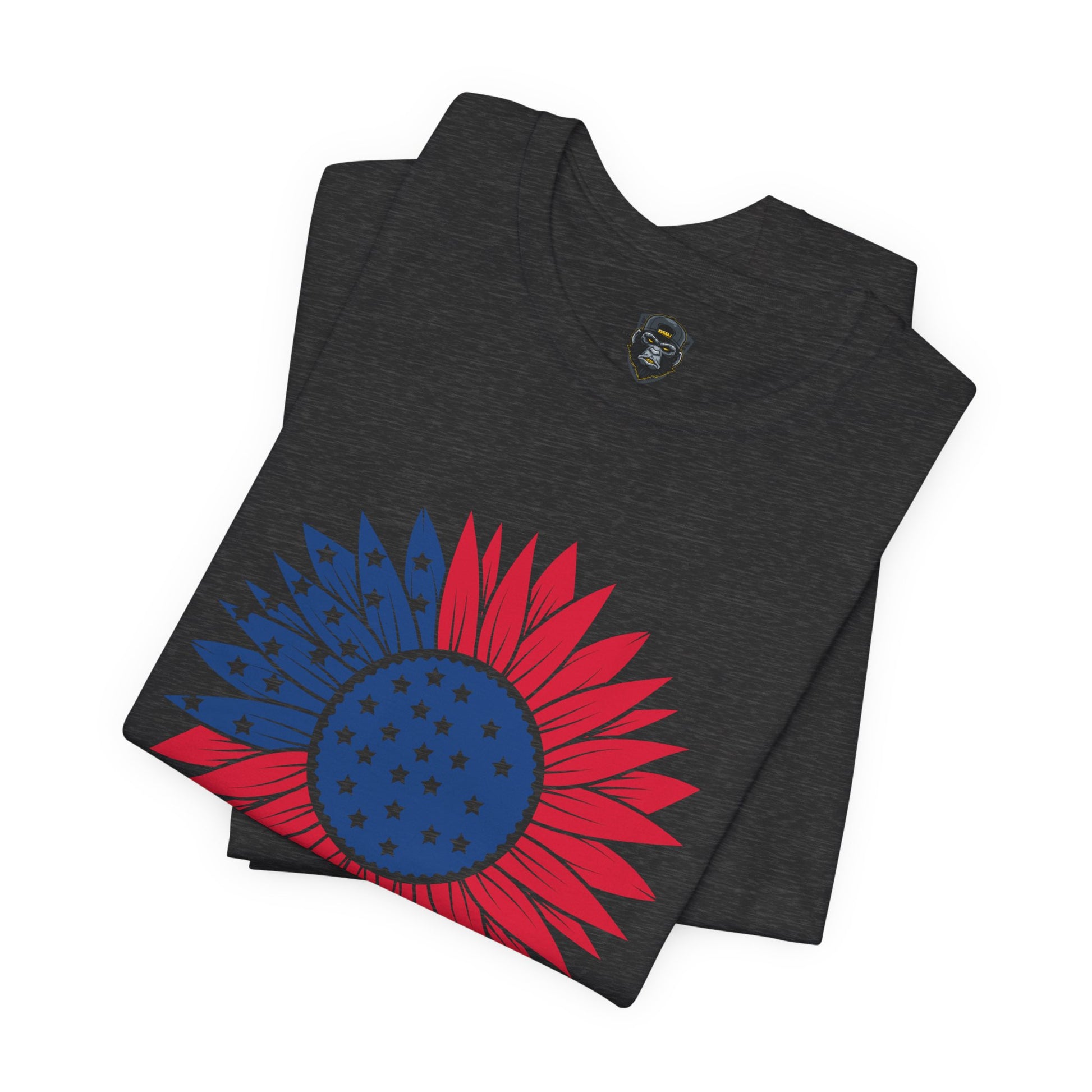 Patriotic Floral Tee, 4th of July T-Shirt, Unisex Graphic Shirt, Summer Festival Wear
