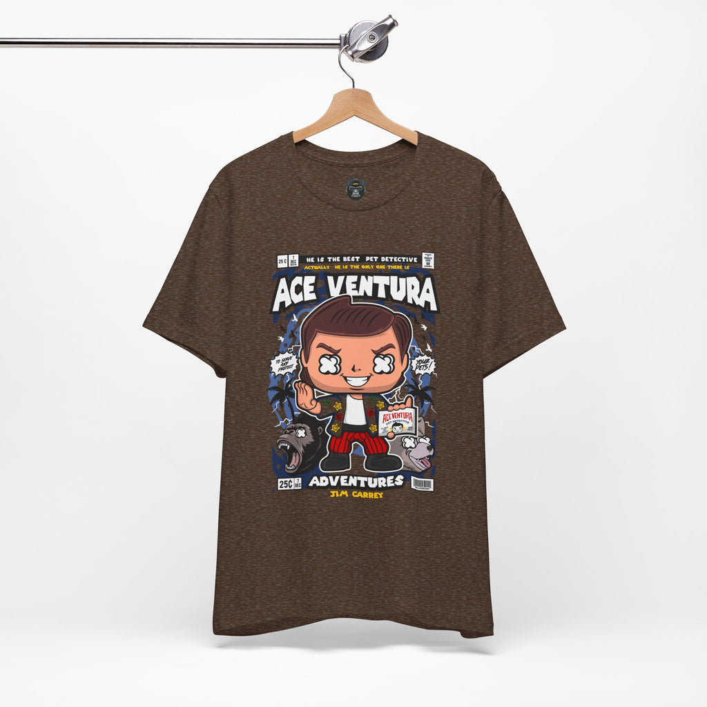 Ace Ventura Adventures Tee, Funny Graphic T-Shirt, Unisex Short Sleeve Tee, Pet Lover Gift