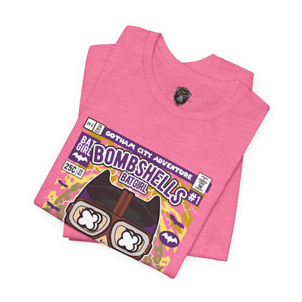 Comic-Inspired Batgirl Tee, Perfect for Superhero Fans, Gifts for Birthdays, Casual Wear
