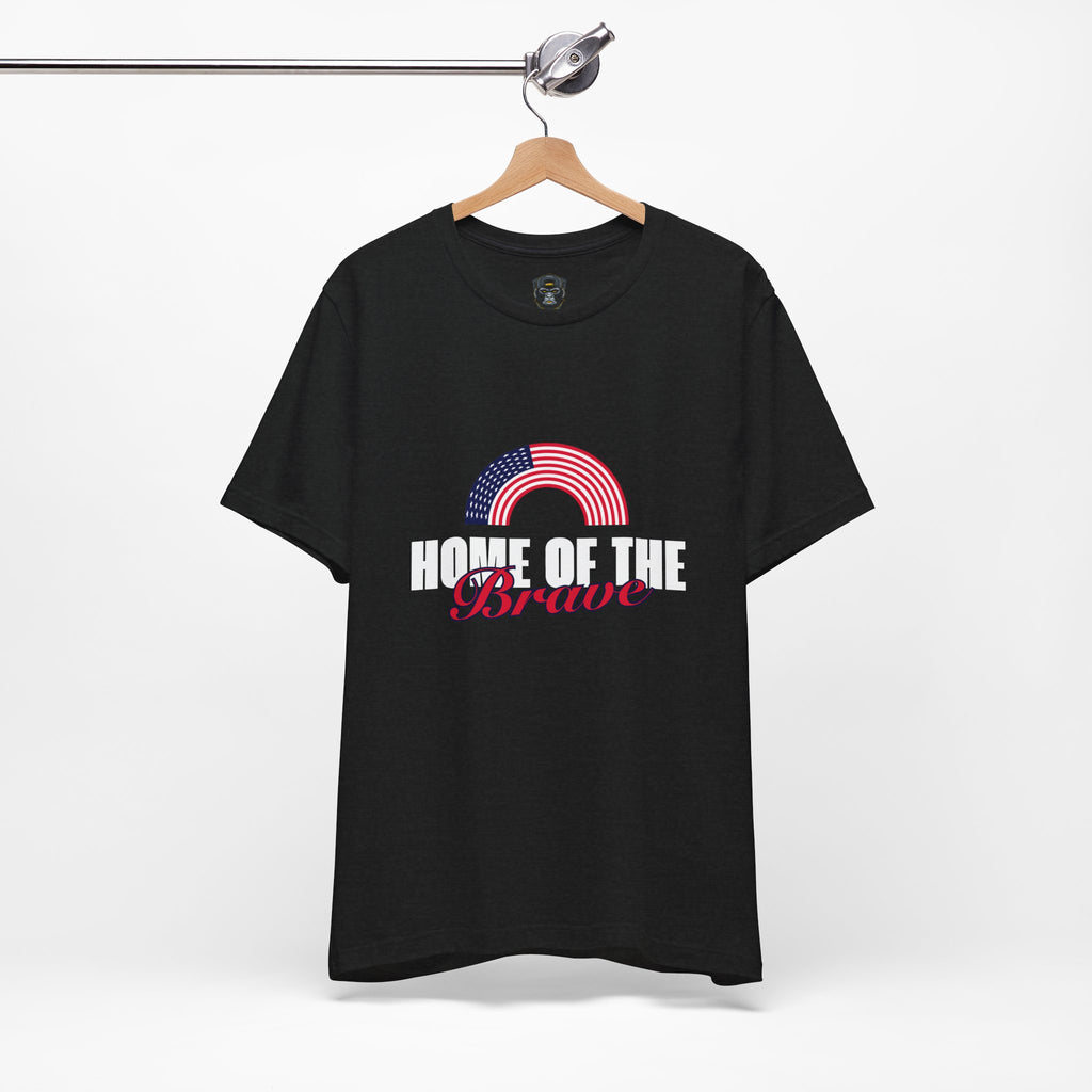 Patriotic Graphic Tee – Home of the Brave, Casual Shirt, Independence Day Gift
