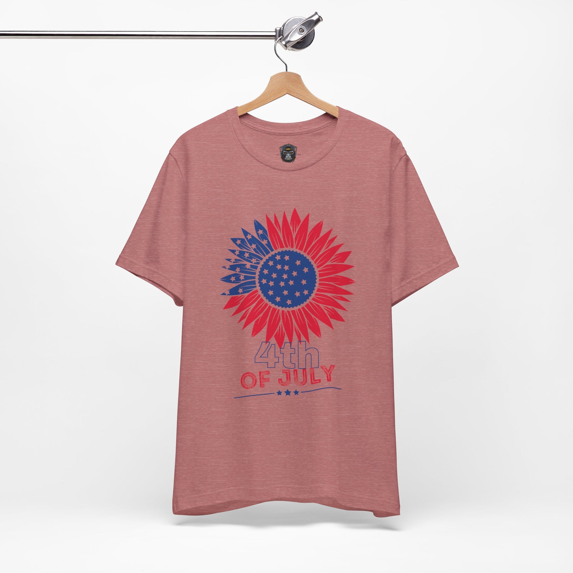 Patriotic Floral Tee, 4th of July T-Shirt, Unisex Graphic Shirt, Summer Festival Wear